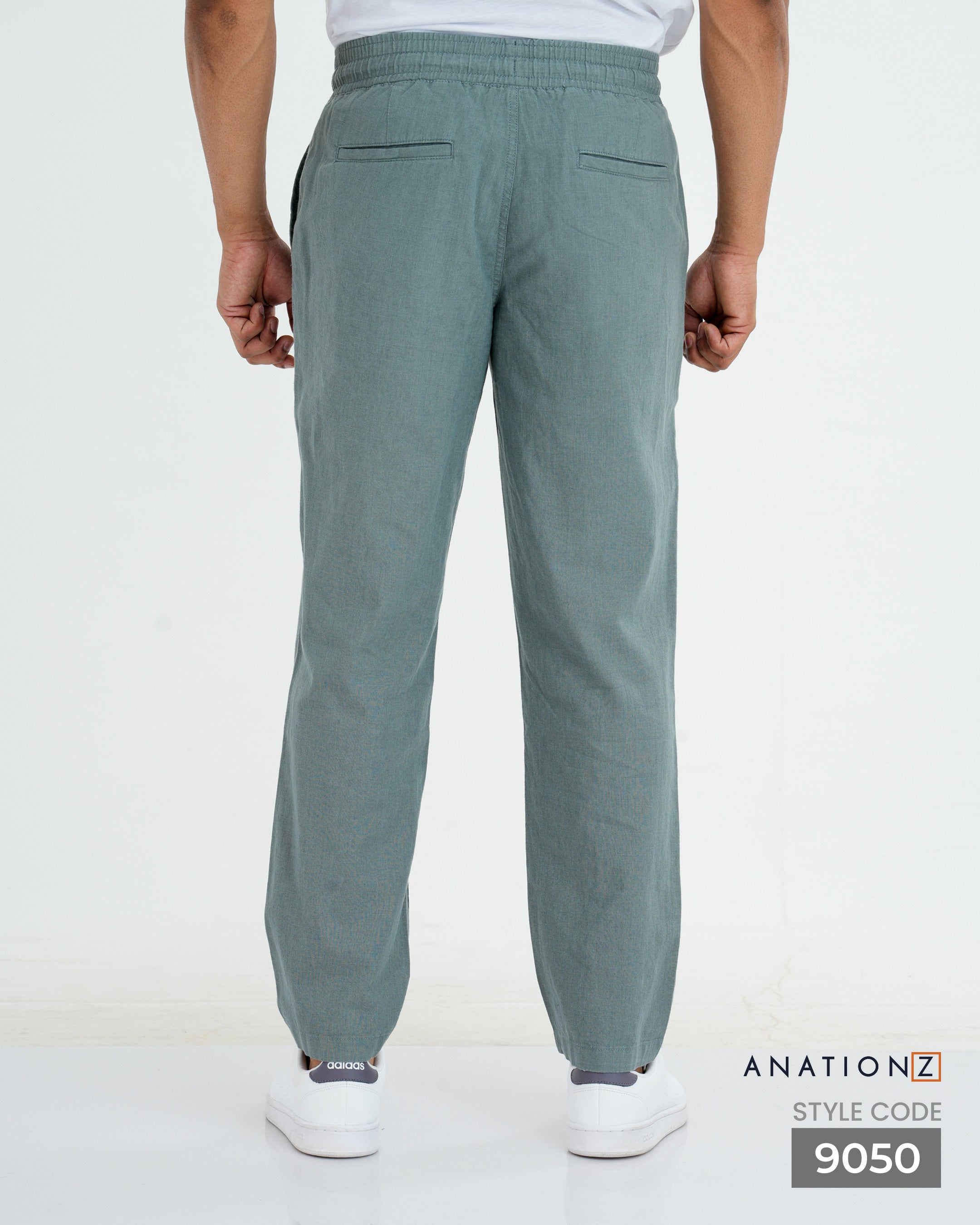 Heritage Linen Cotton Relaxed Pant - Slate