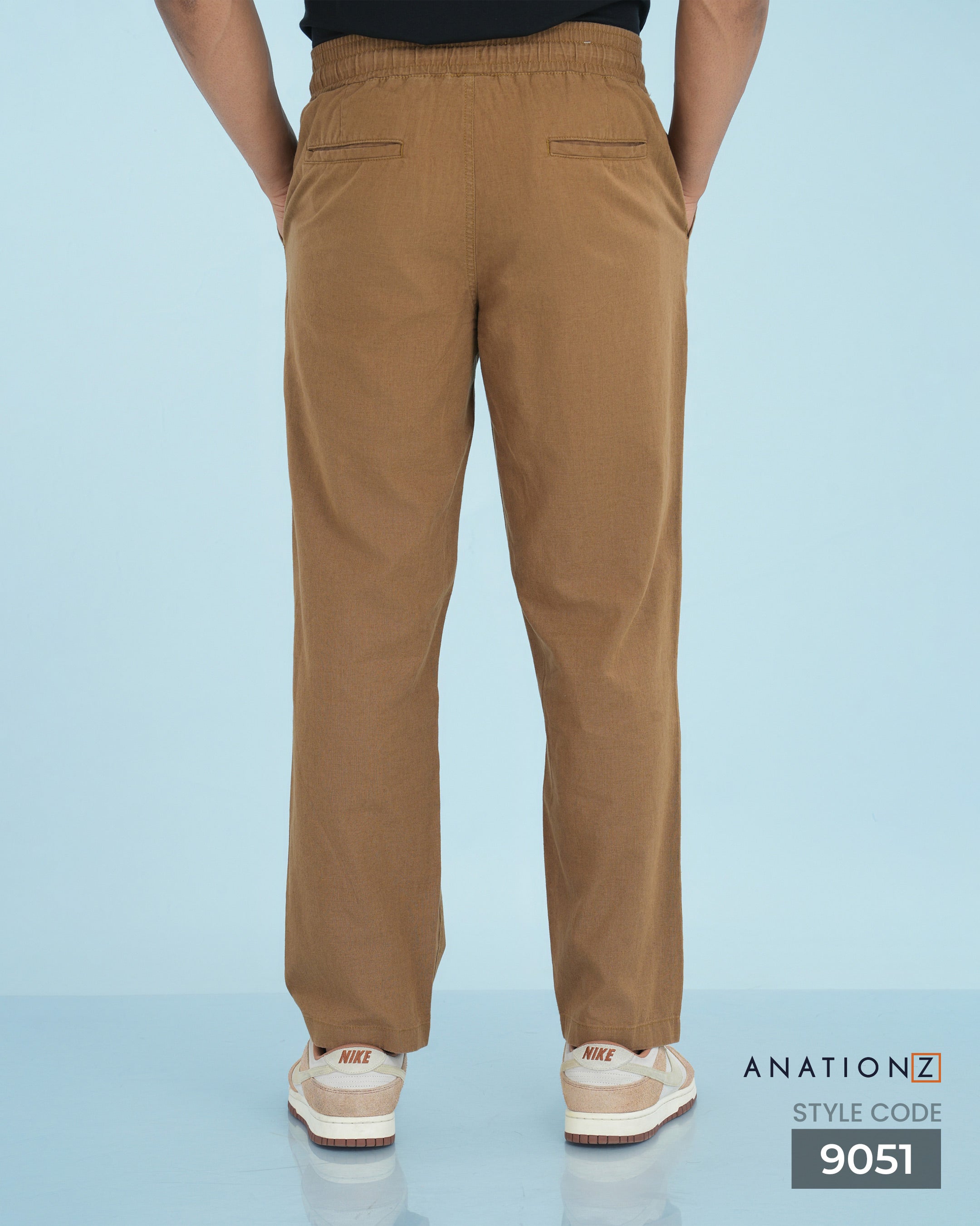Heritage Linen Cotton Relaxed Pant - Caramel