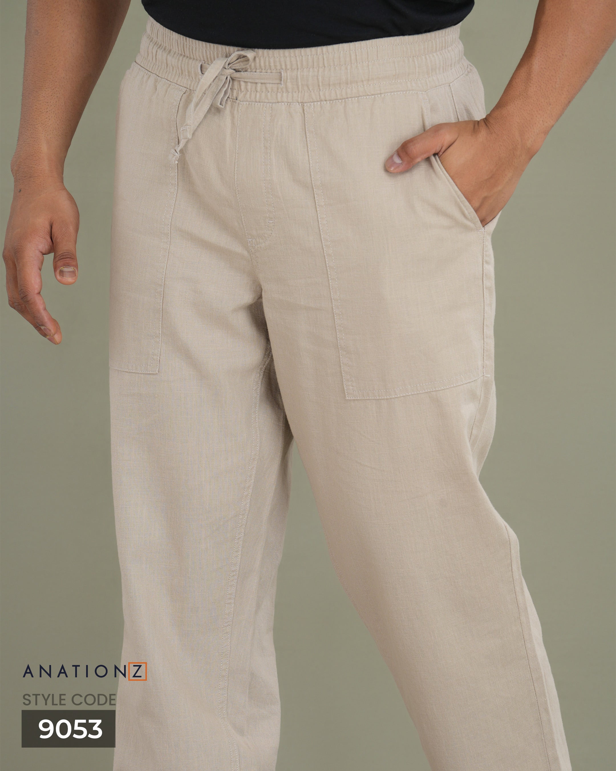 Heritage Linen Cotton Relaxed Pant - Sand