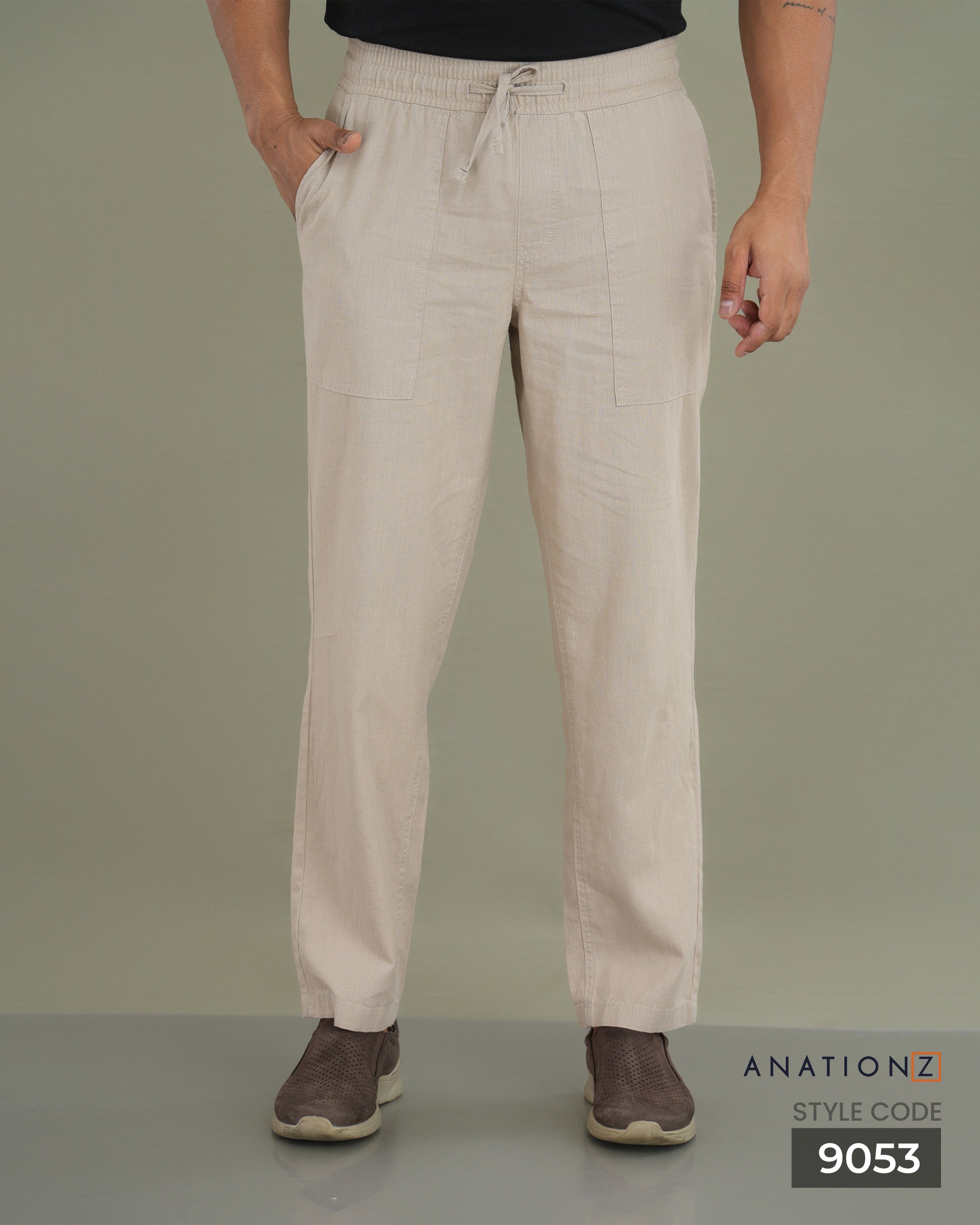 Heritage Linen Cotton Relaxed Pant - Sand