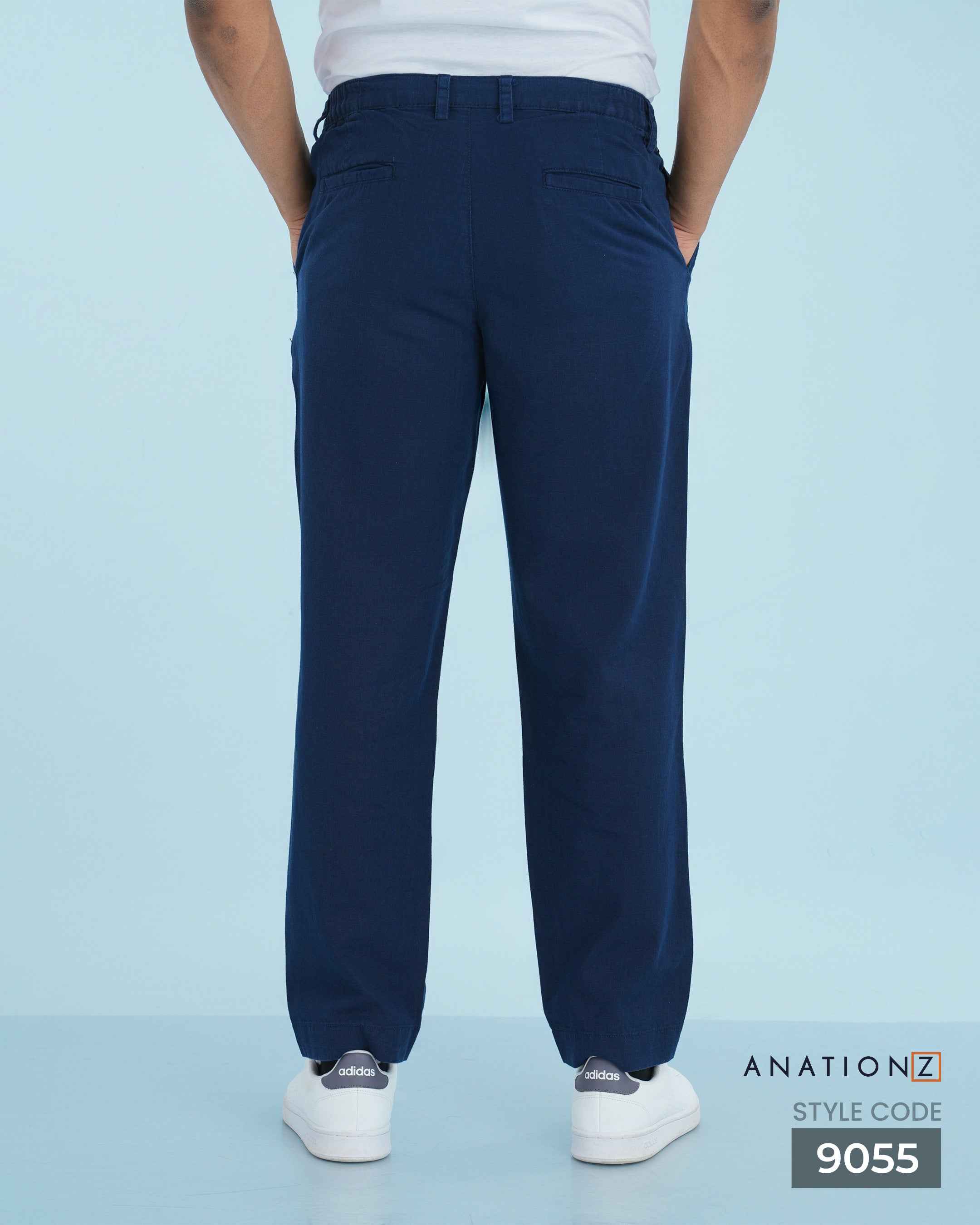 AnationZ Heritage Linen Pleated Pant - Midnight Ink Sri Lanka