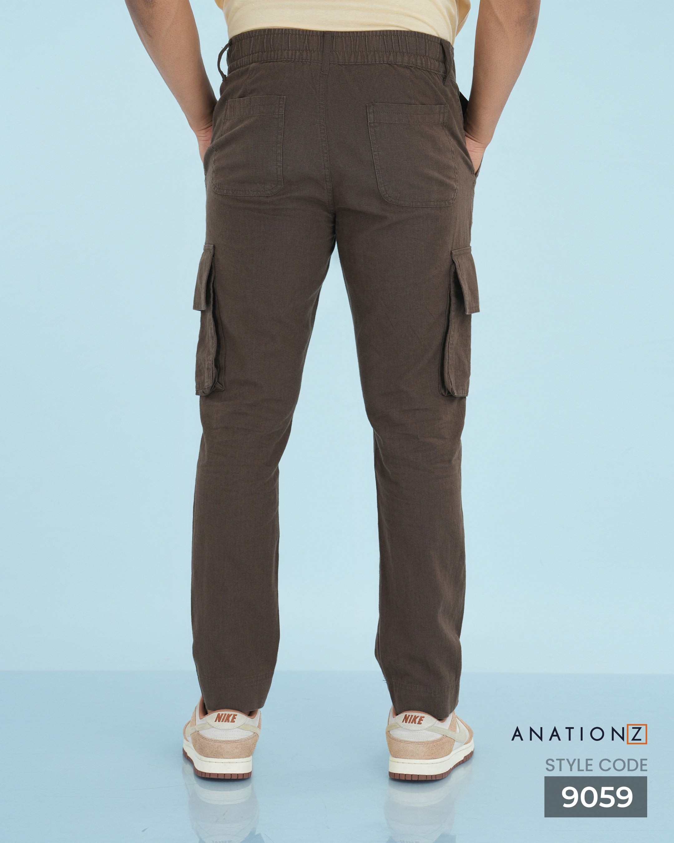 AnationZ Heritage Linen Cargo Pant - Warm Tobacco Sri Lanka