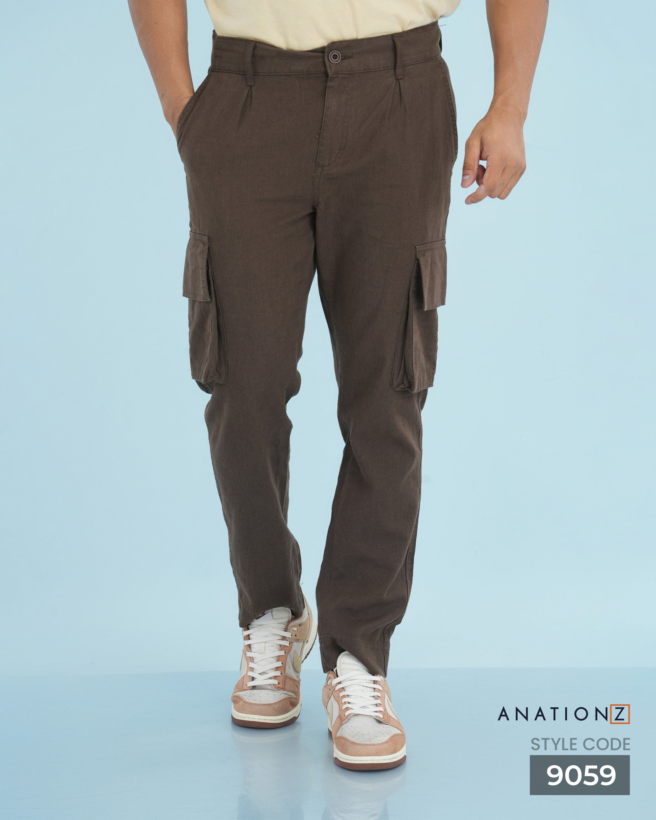 AnationZ Heritage Linen Cargo Pant - Warm Tobacco Sri Lanka