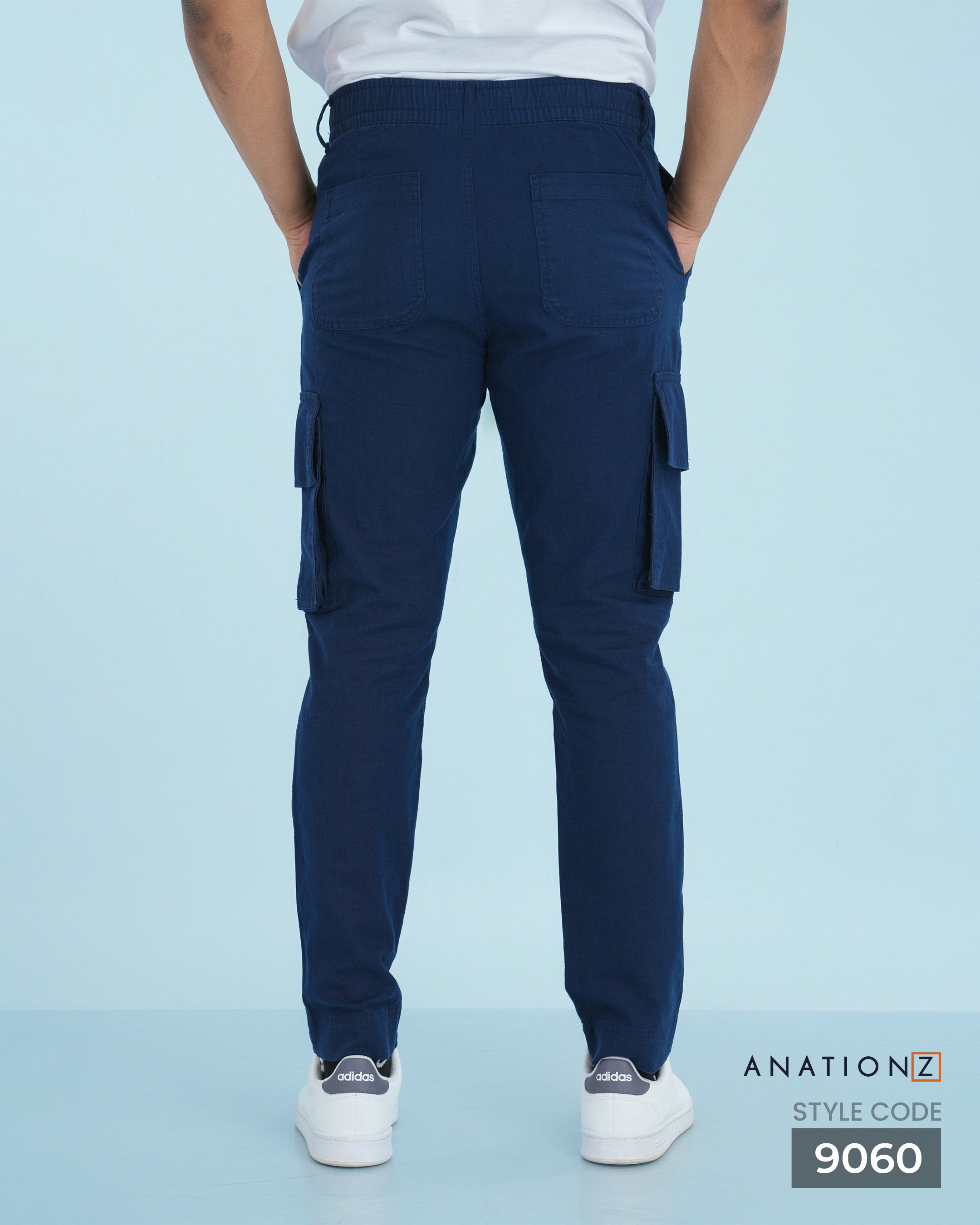 AnationZ Heritage Linen Cargo Pant - Midnight Ink Sri Lanka