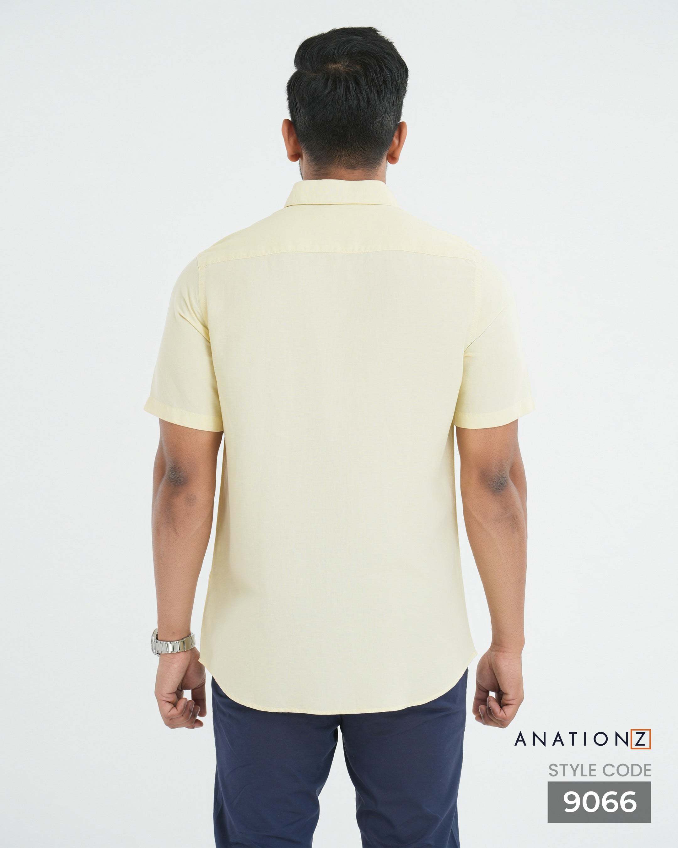 Viscose Linen Short Sleeve Shirt - Beige