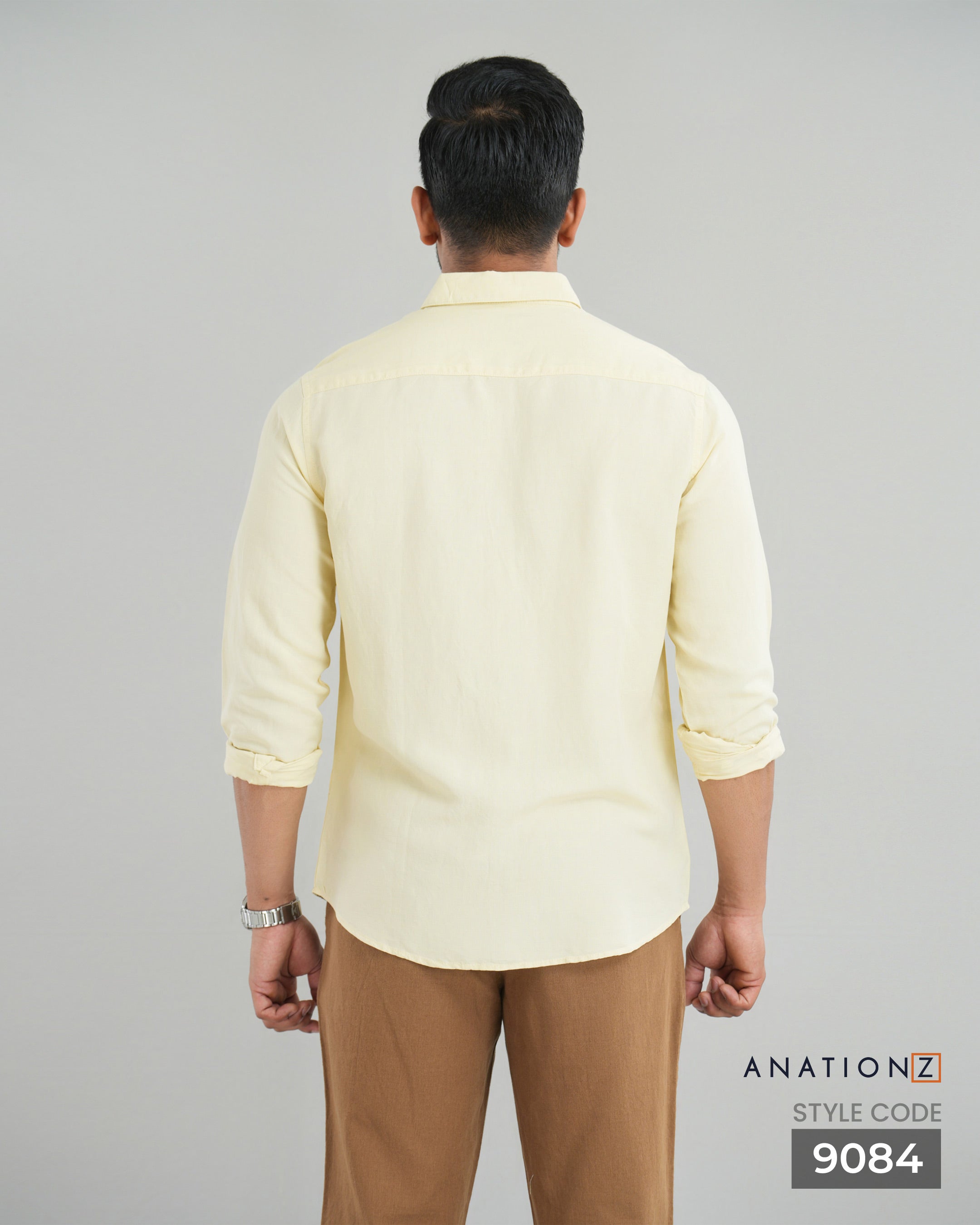 Viscose Linen Long Sleeve Shirt - Ivory