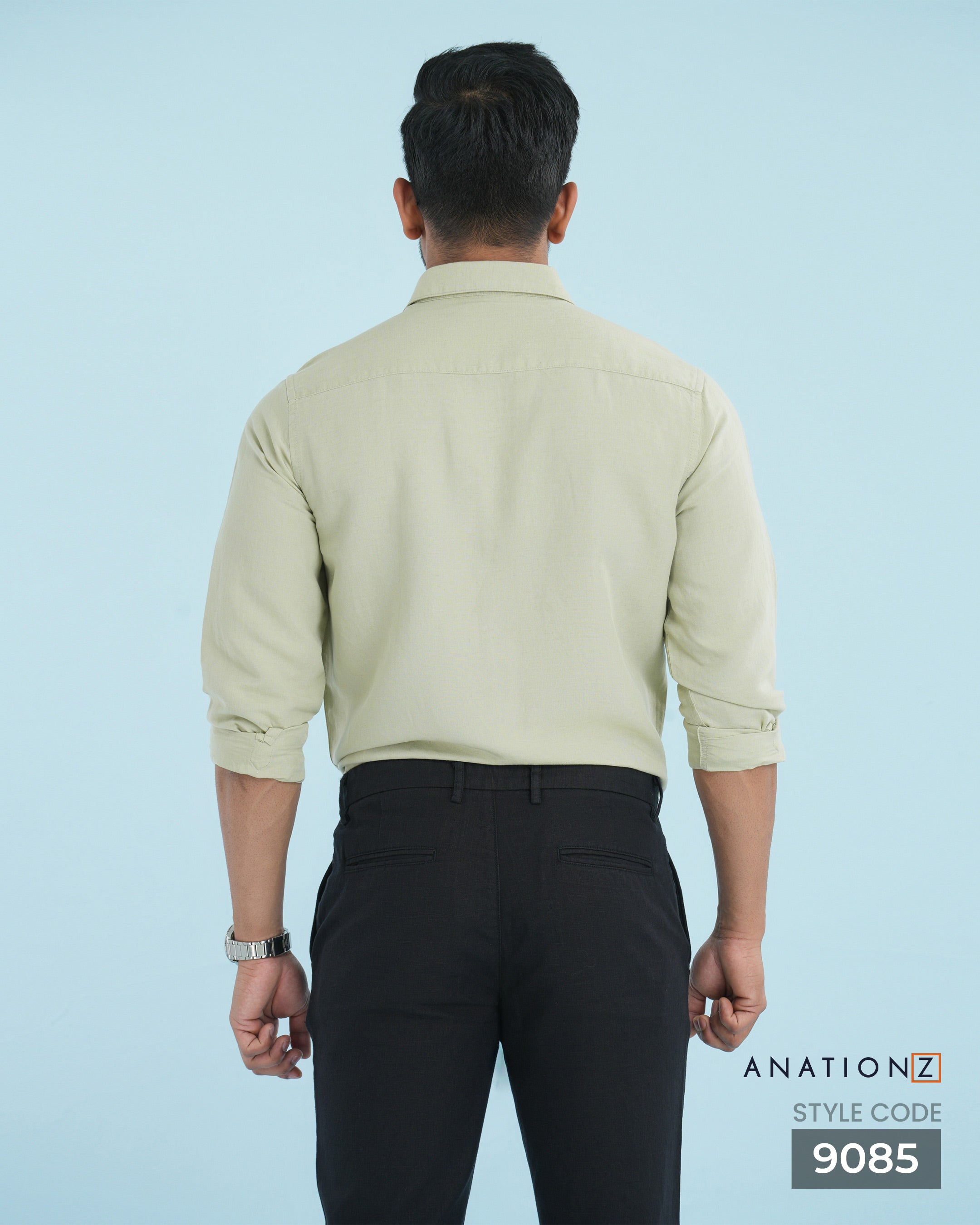 Viscose Linen Long Sleeve Shirt - Sage