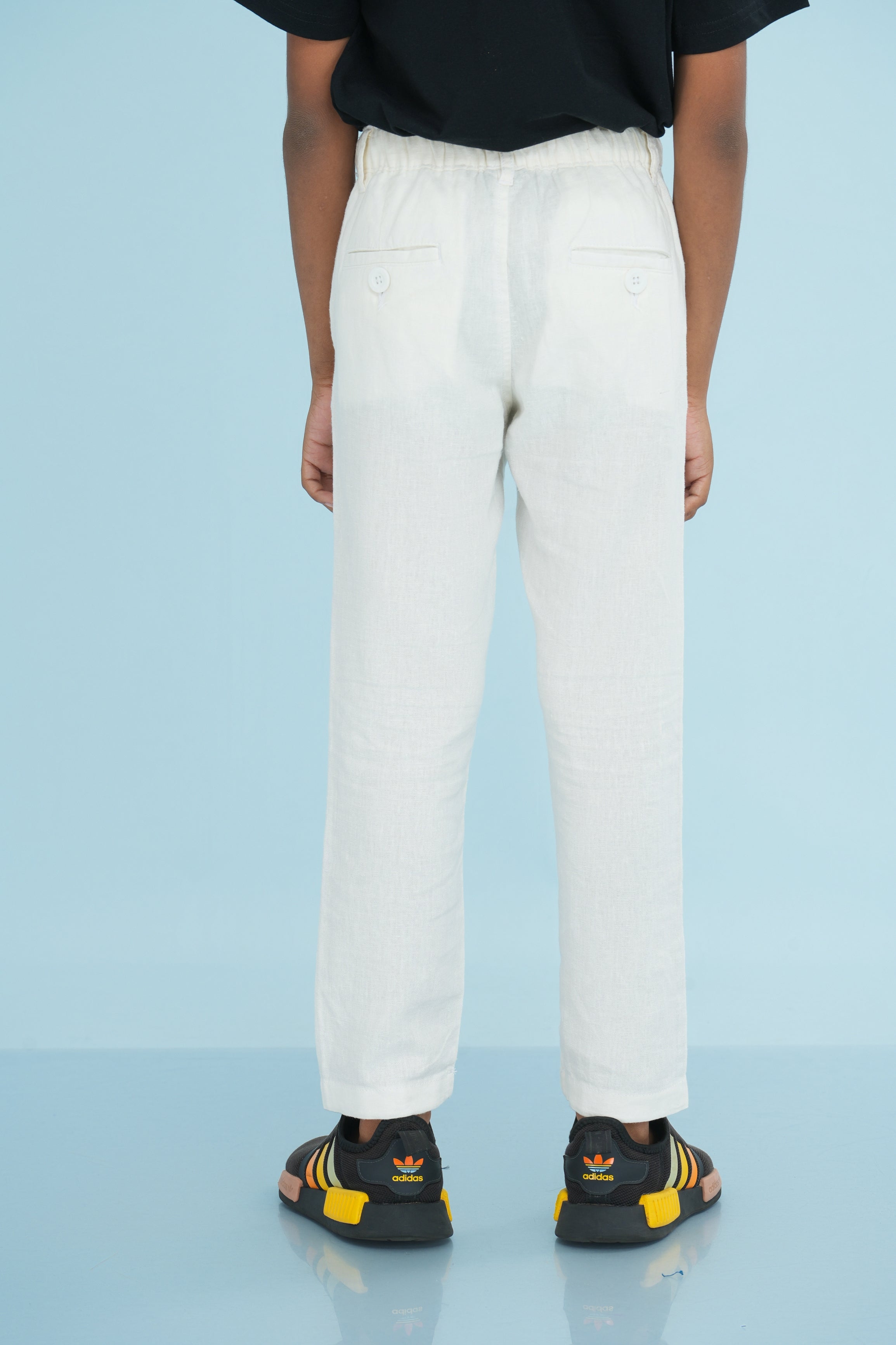 Kids' Linen Rayon Regular Pant – White | AnationZ Junior