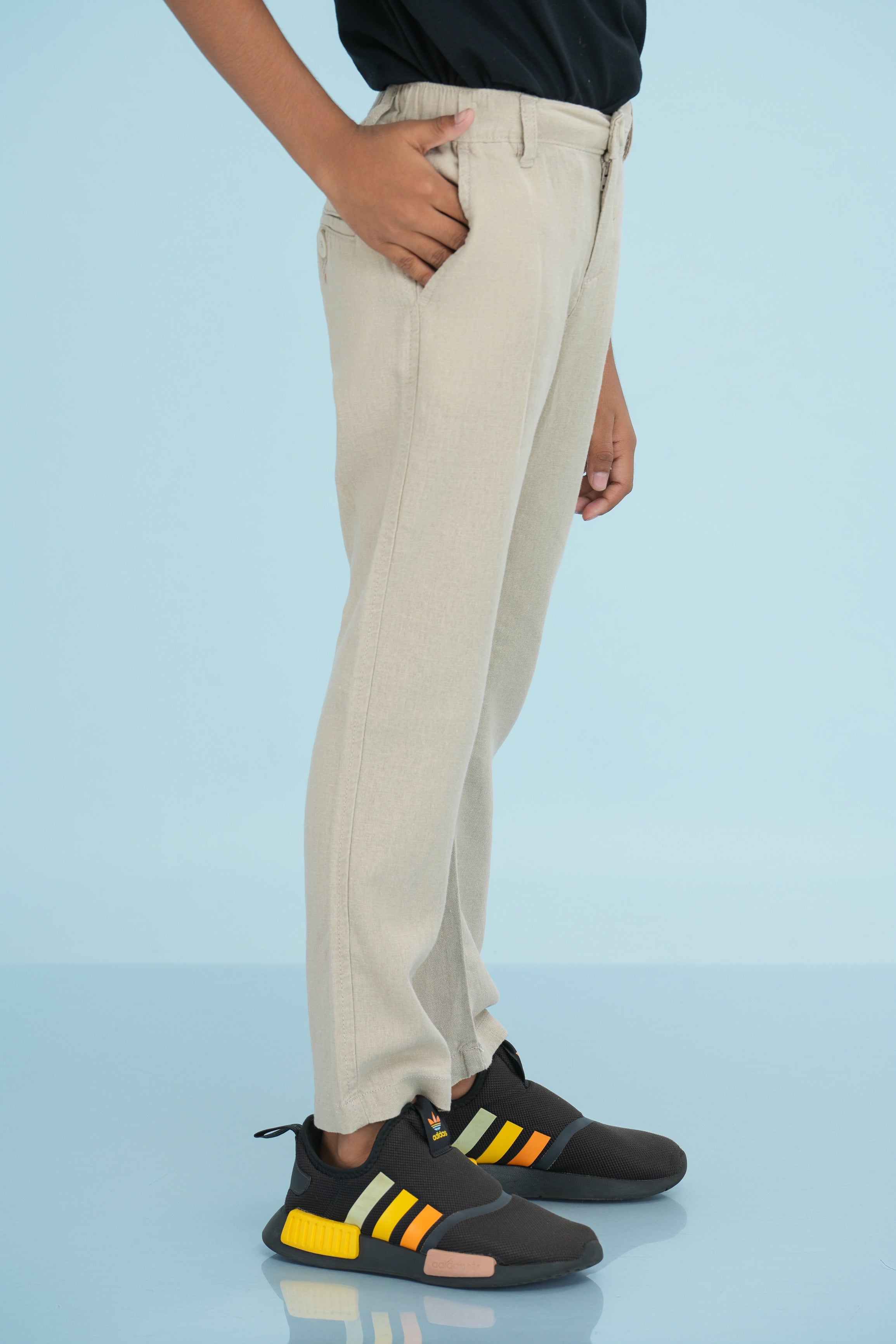 Kids' Linen Rayon Regular Pant – Natural | AnationZ Junior