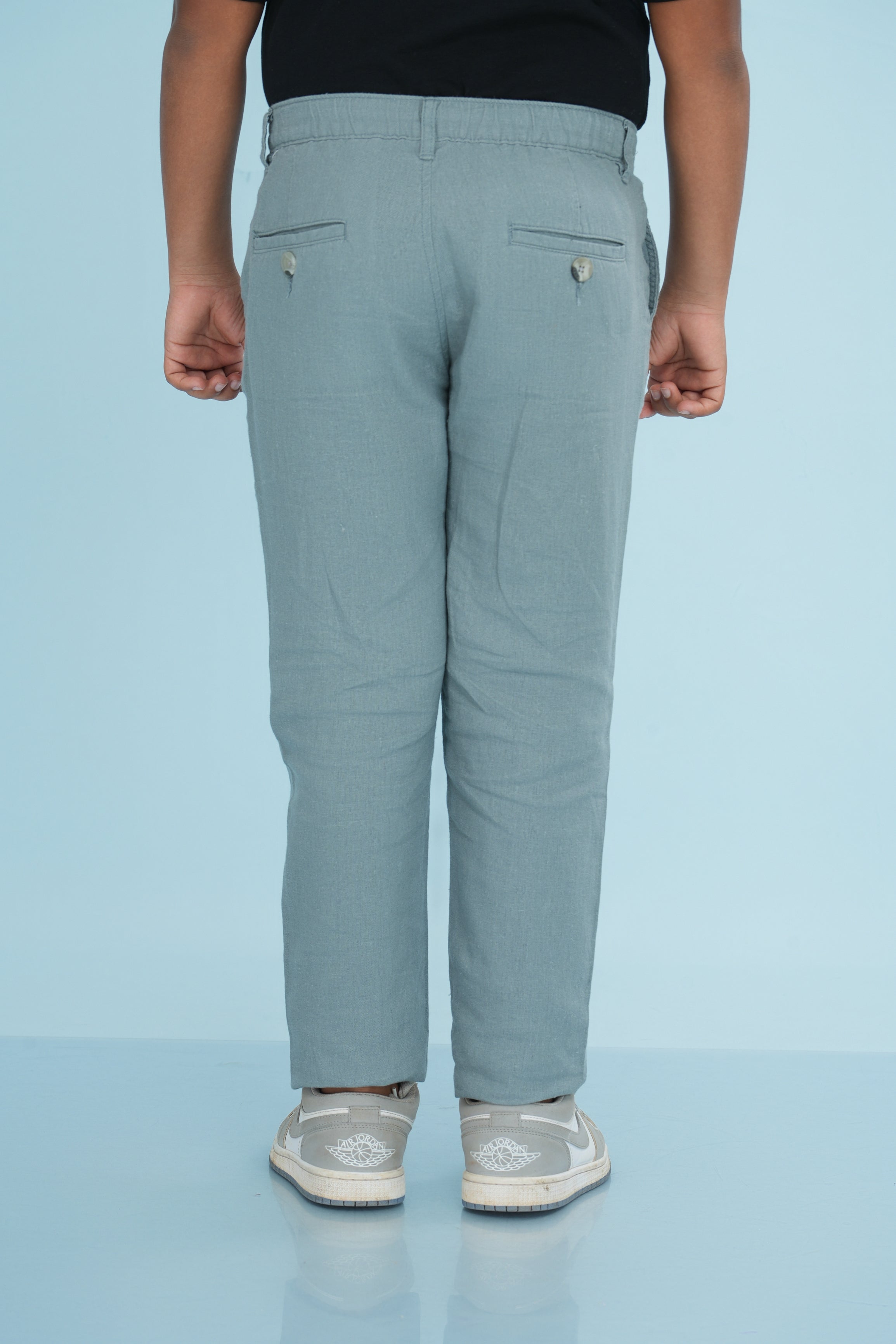Kids' Linen Rayon Regular Pant – Grey | AnationZ Junior