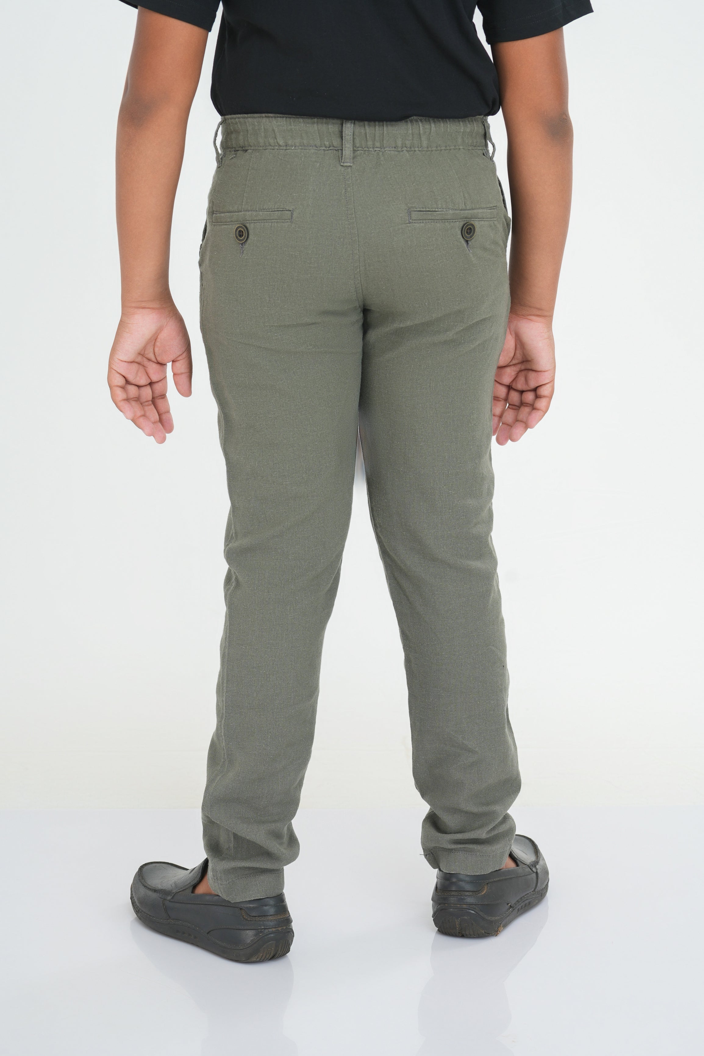 Kids' Linen Rayon Regular Pant – Olive | AnationZ Junior