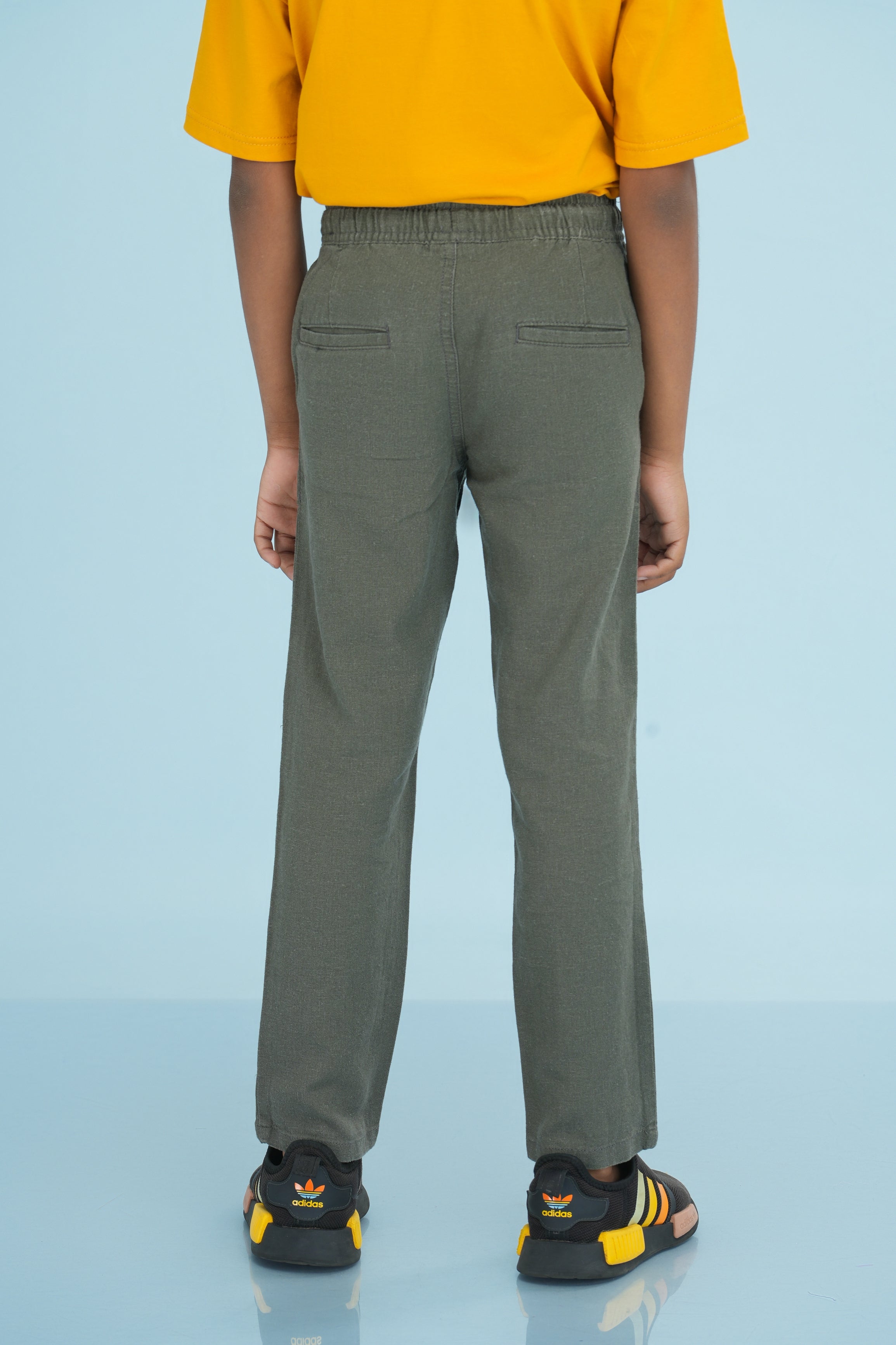 Kids' Linen Rayon Regular Pant – Olive | AnationZ Junior