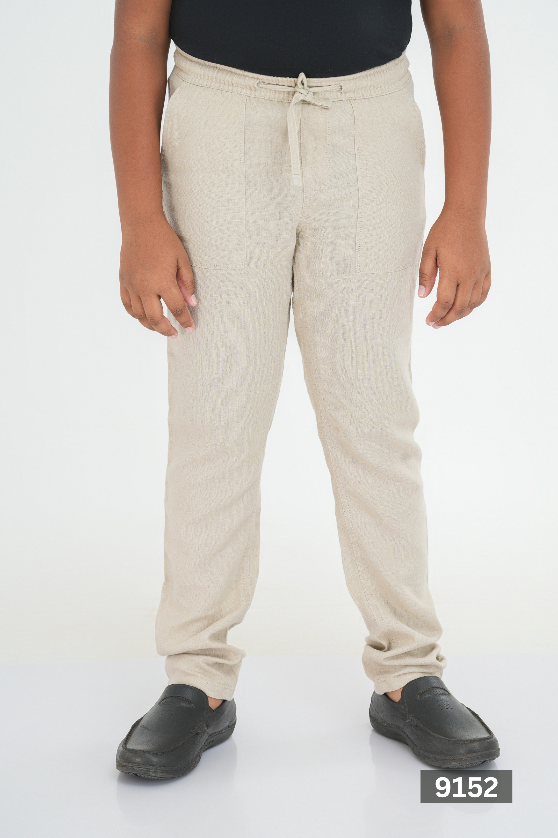 Kids' Linen Cotton Regular Pant – Natural | AnationZ Junior