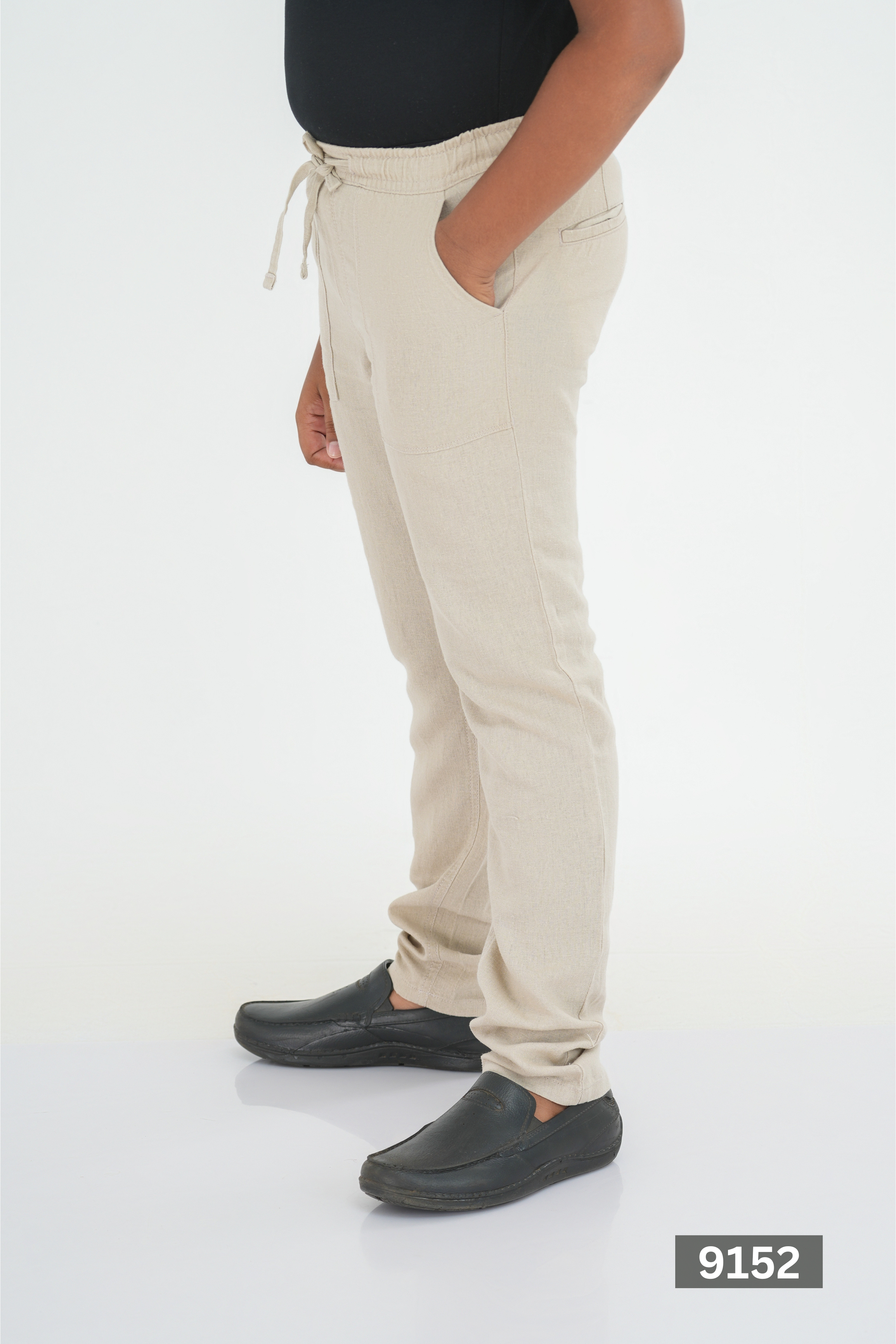 Kids' Linen Cotton Regular Pant – Natural | AnationZ Junior