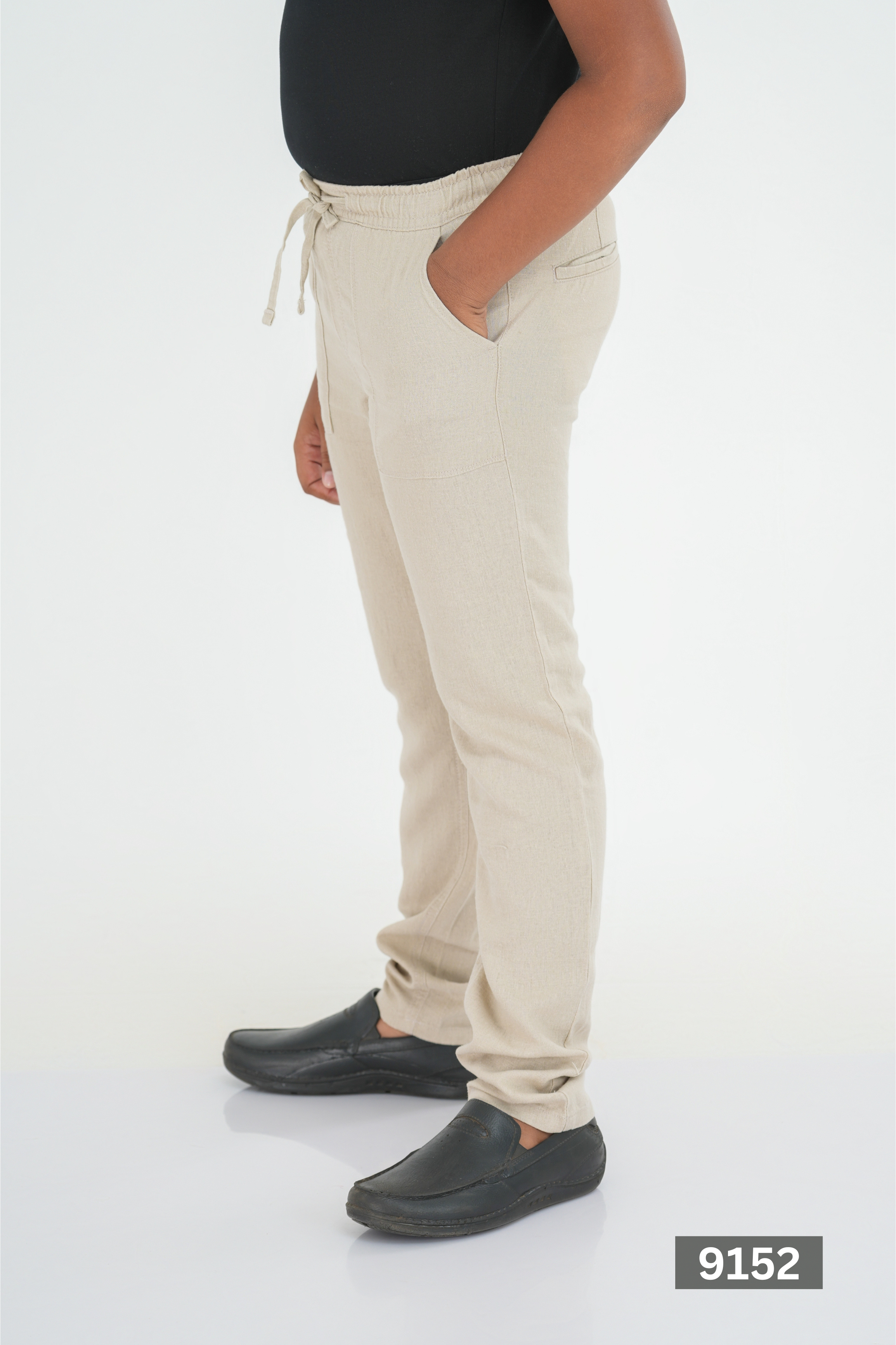 Kids' Linen Cotton Regular Pant – Natural | AnationZ Junior