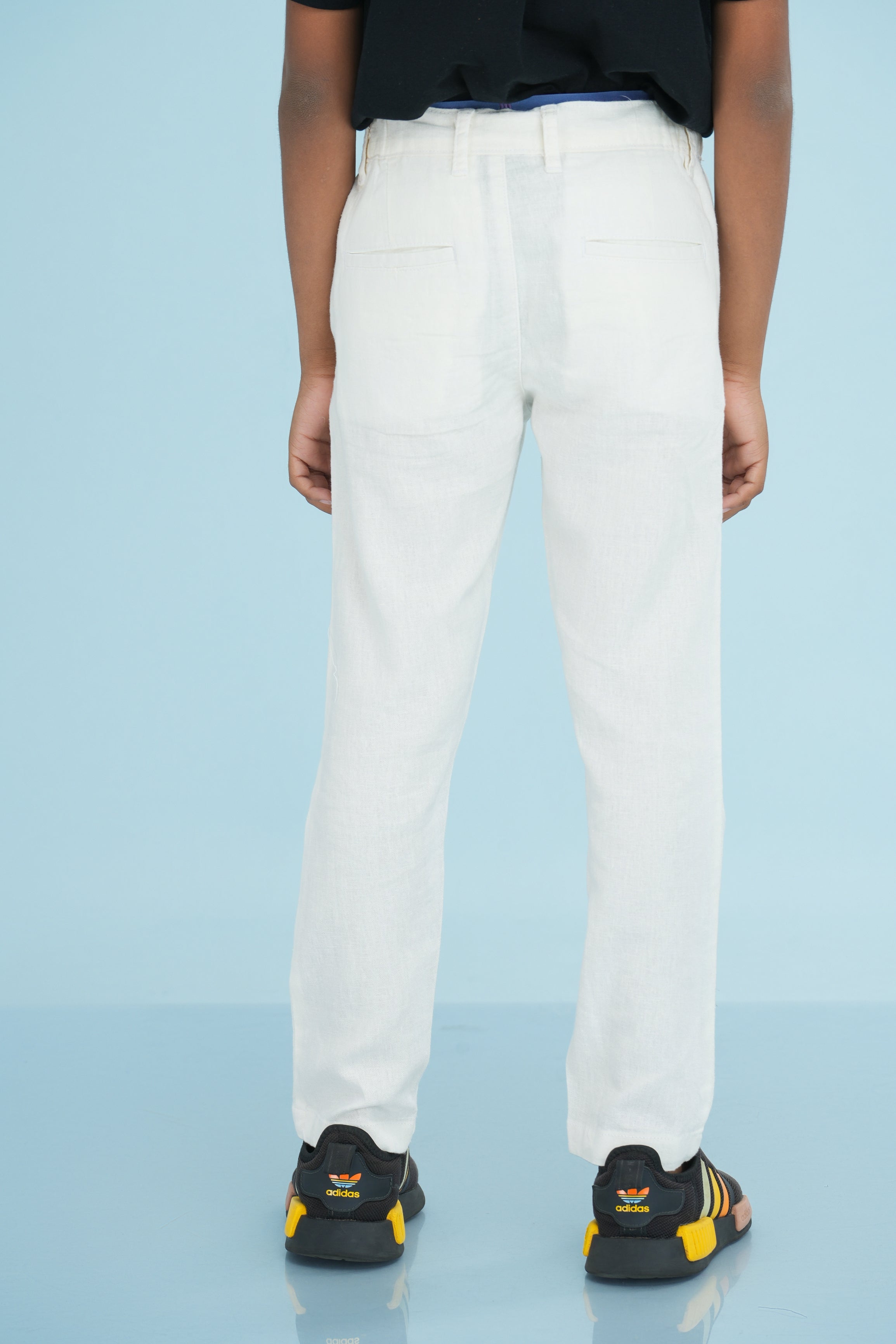 Kids' Linen Rayon Regular Pant – White | AnationZ Junior
