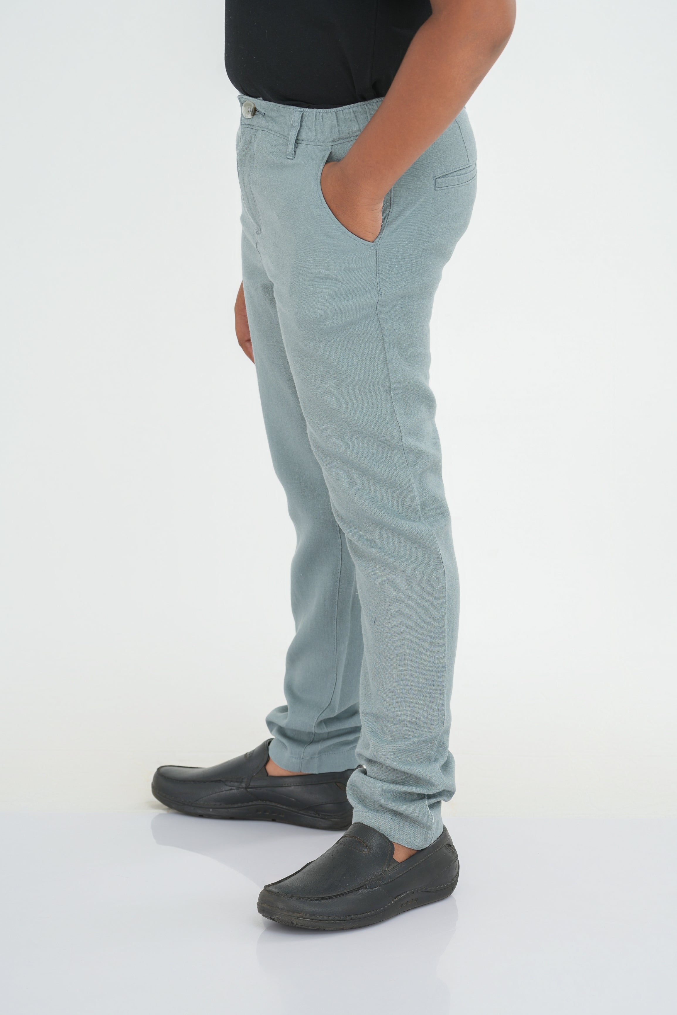 Kids' Linen Rayon Regular Pant – Grey | AnationZ Junior