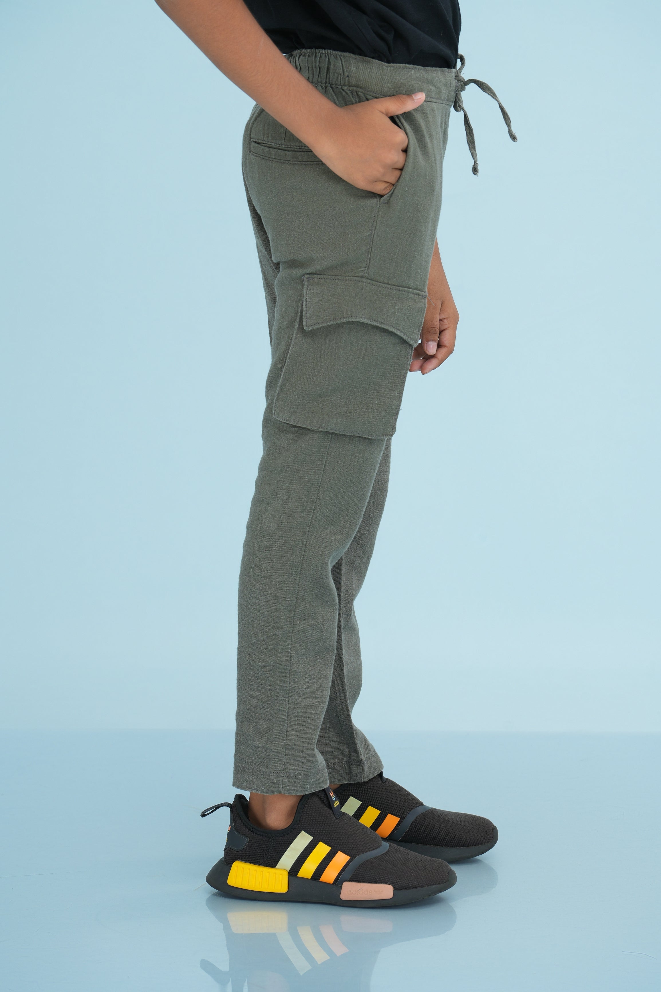 Kids' Linen Rayon Regular Pant – Olive | AnationZ Junior