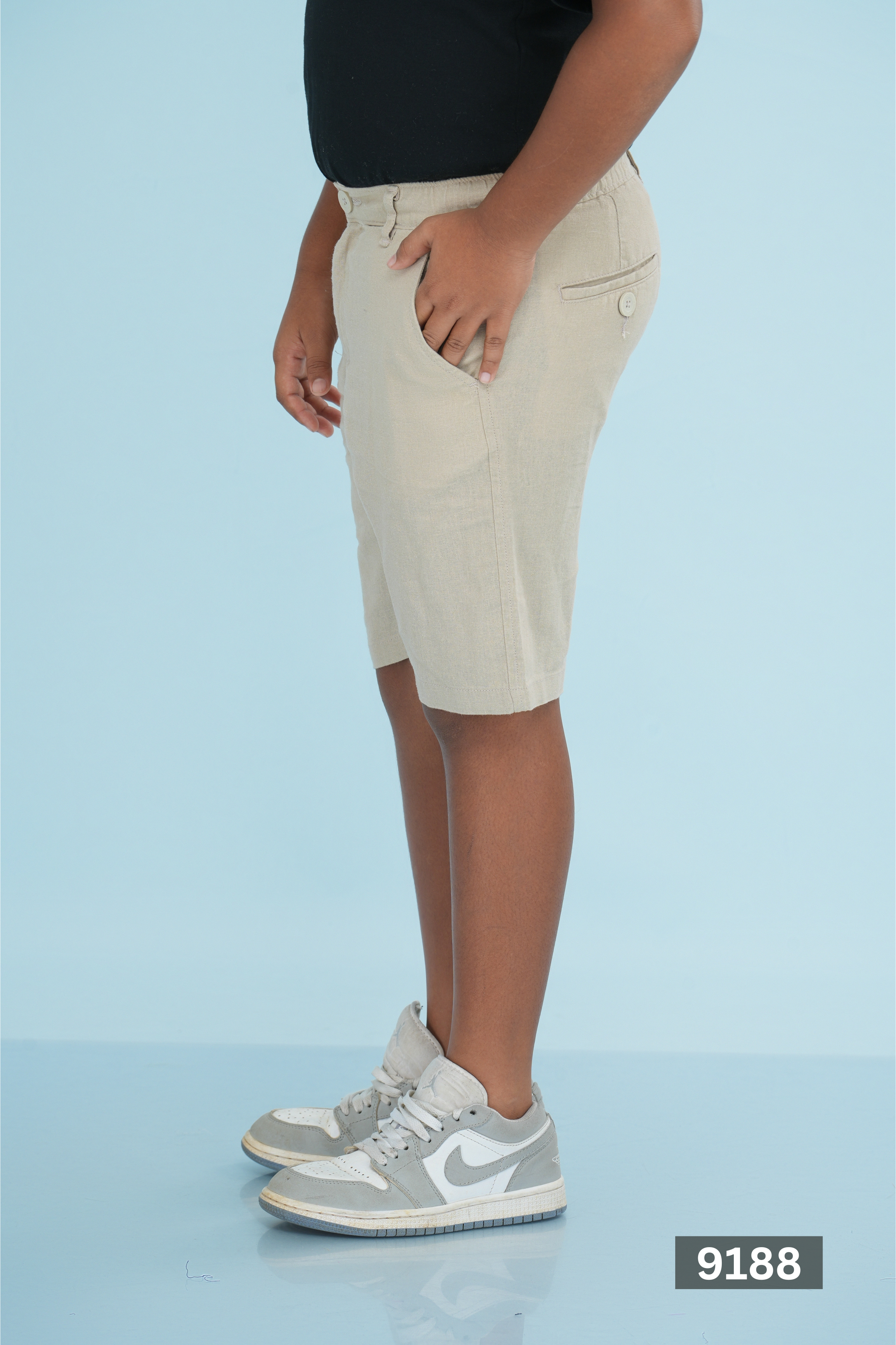 Kids' Linen Rayon Regular Shorts – Natural | AnationZ Junior