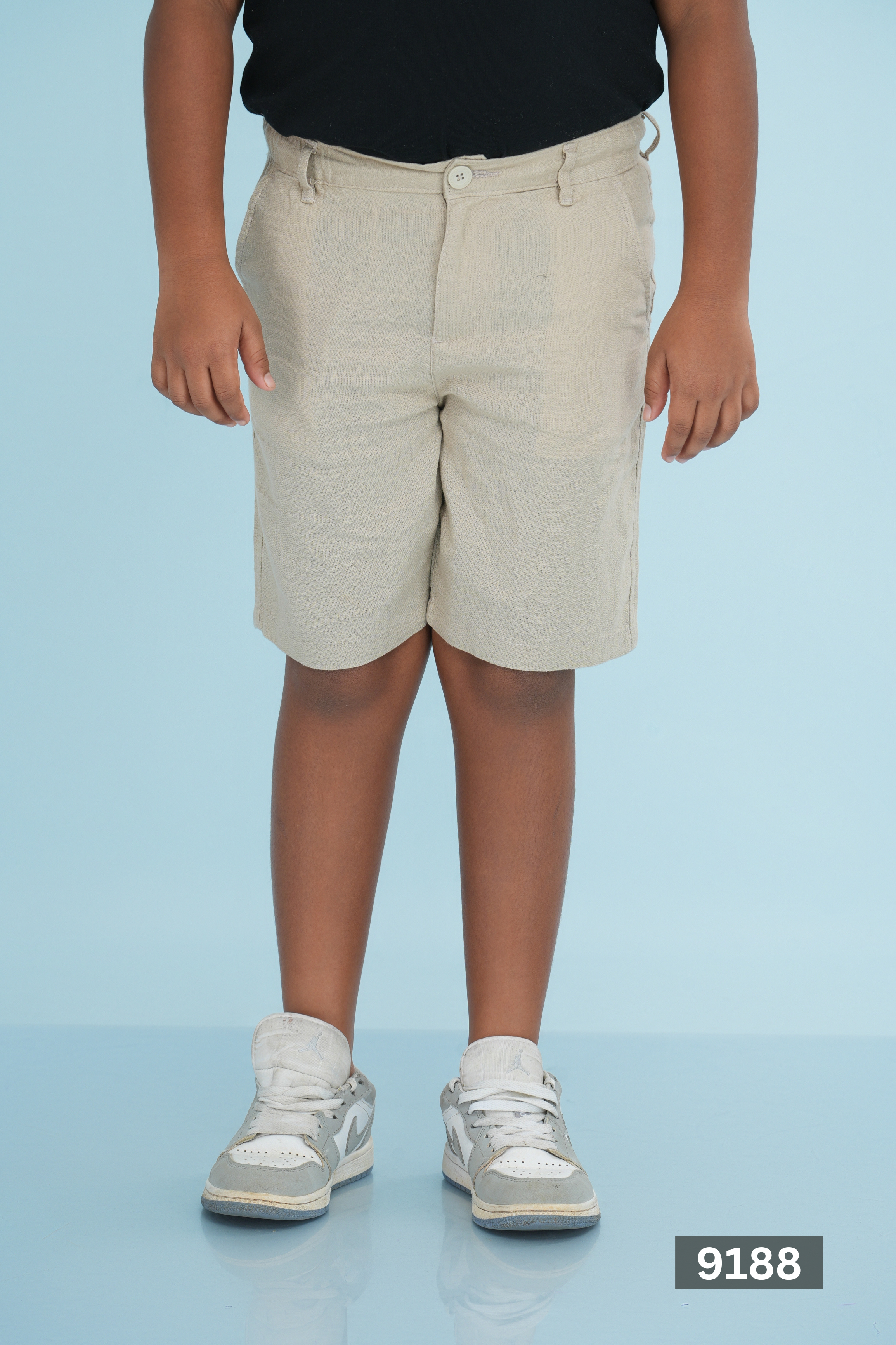 Kids' Linen Rayon Regular Shorts – Natural | AnationZ Junior