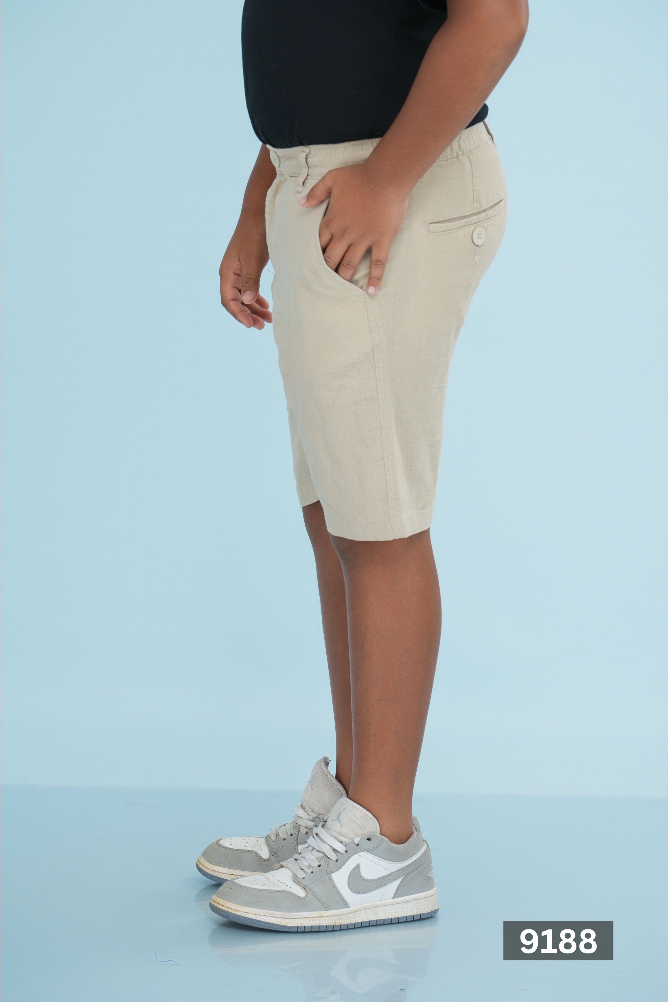 Kids' Linen Rayon Regular Shorts – Natural | AnationZ Junior
