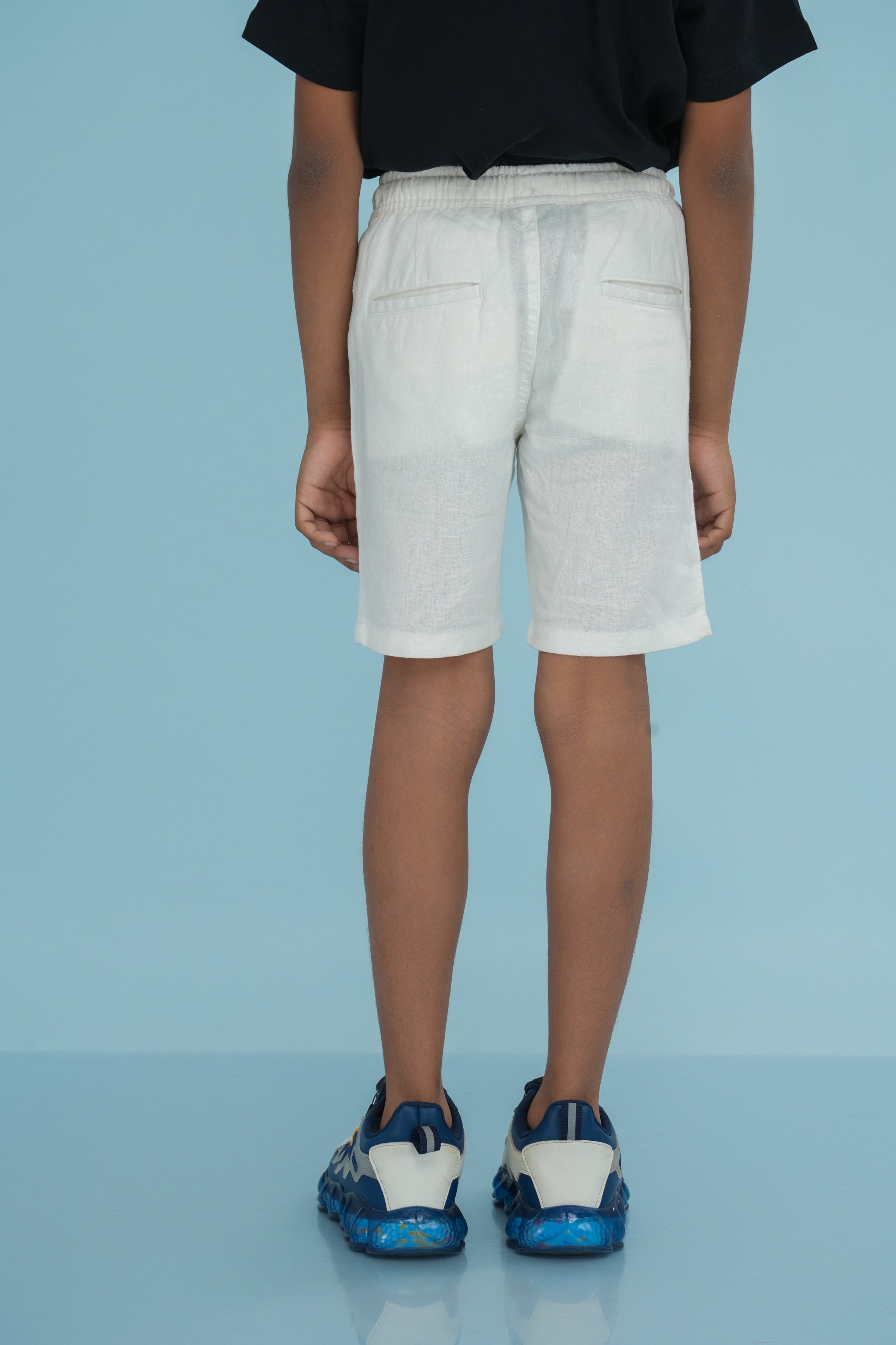 Kids' Linen Rayon Regular Shorts – White | AnationZ Junior