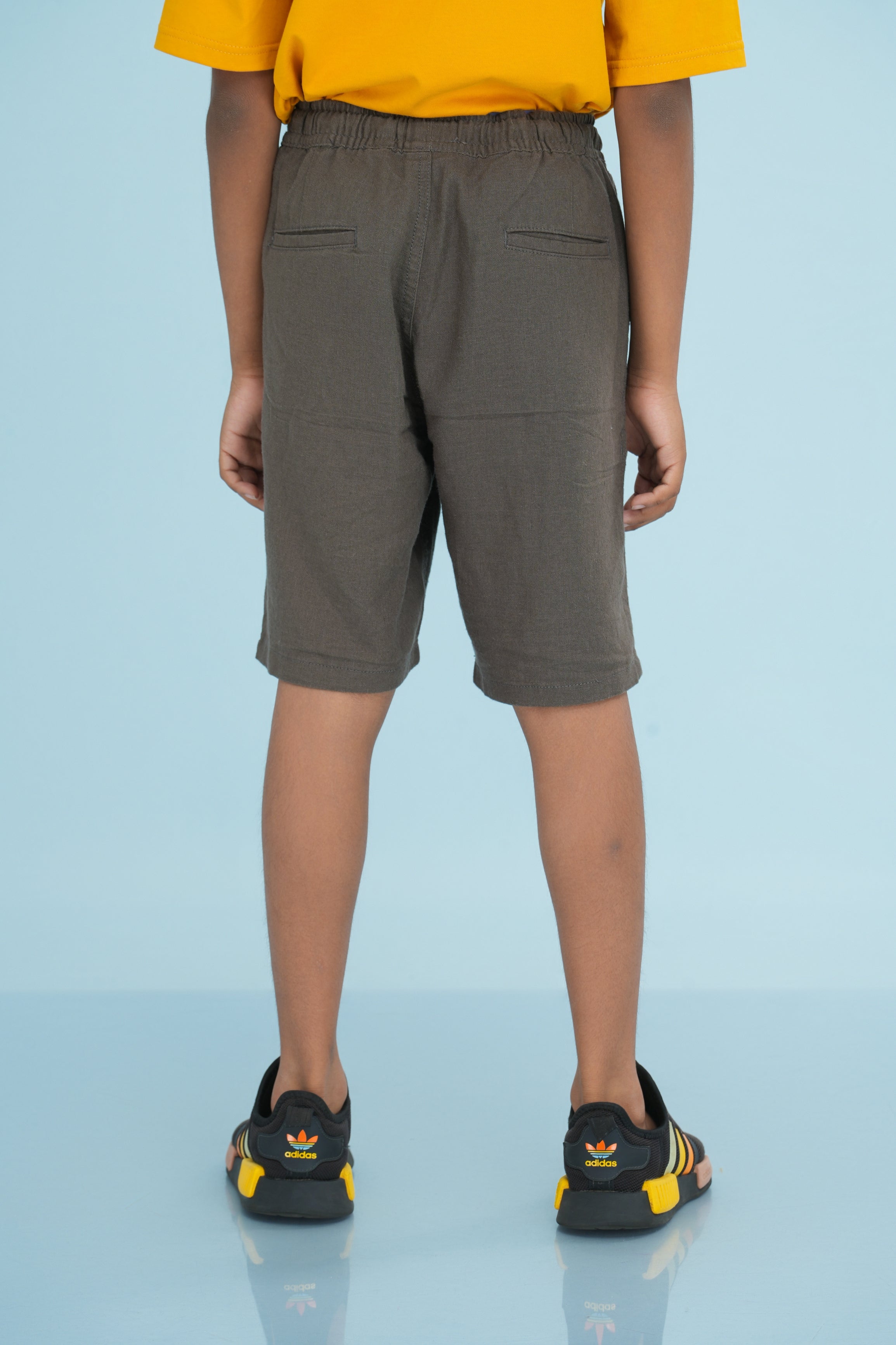 Kids' Linen Rayon Regular Shorts – Brown | AnationZ Junior