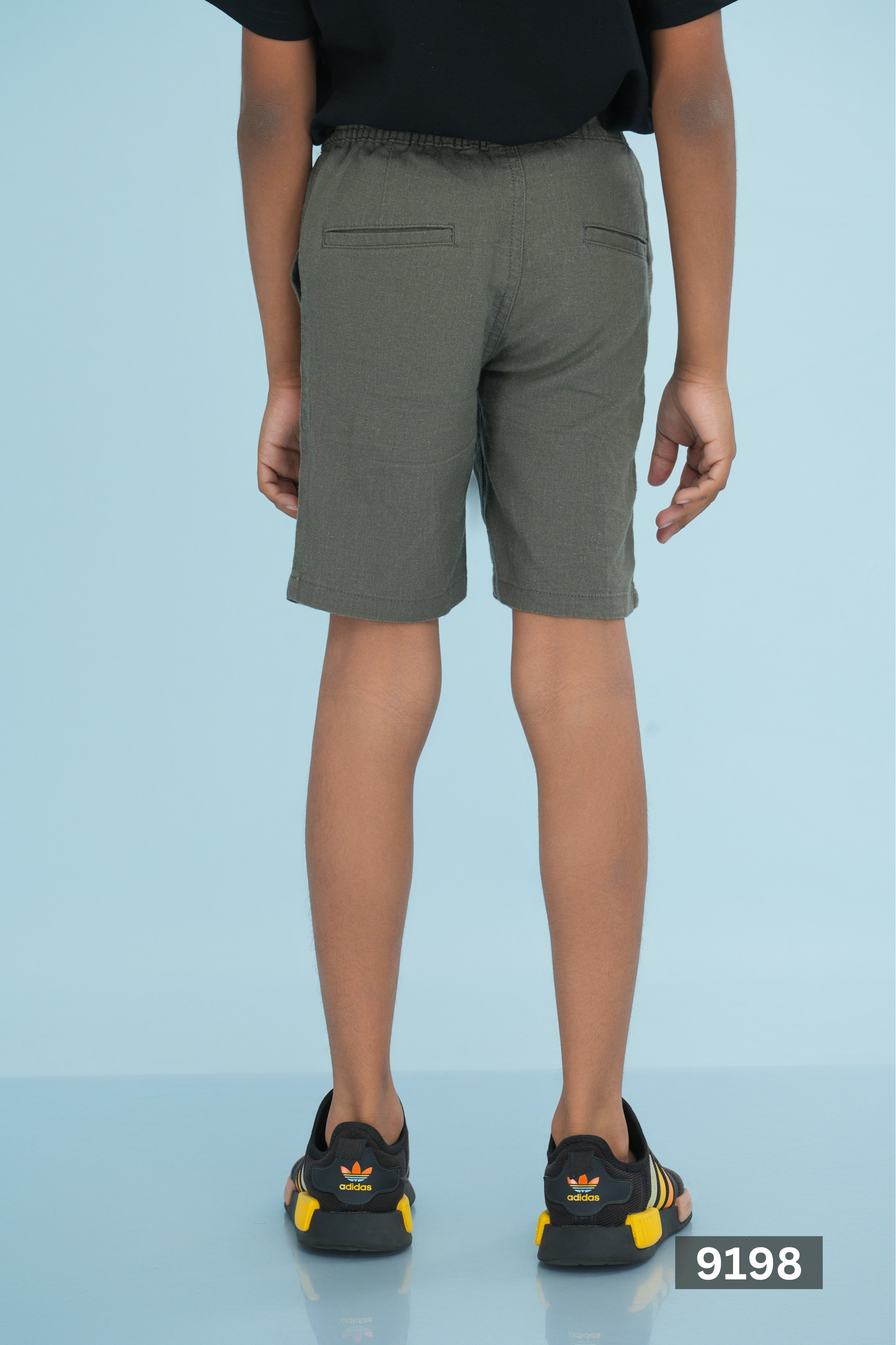 Kids' Linen Rayon Regular Shorts – Olive | AnationZ Junior