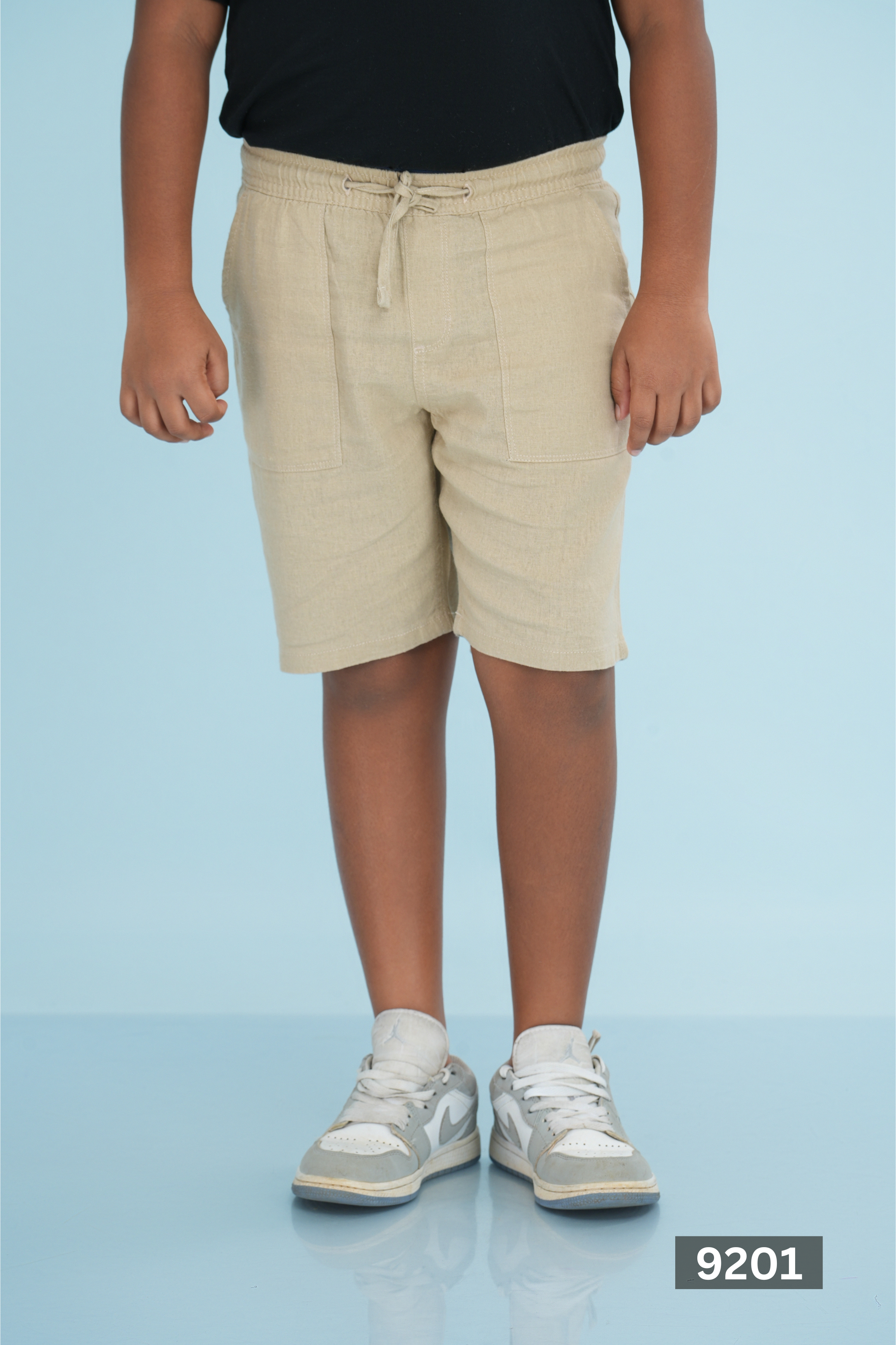 Kids' Linen Rayon Regular Shorts – Beige | AnationZ Junior