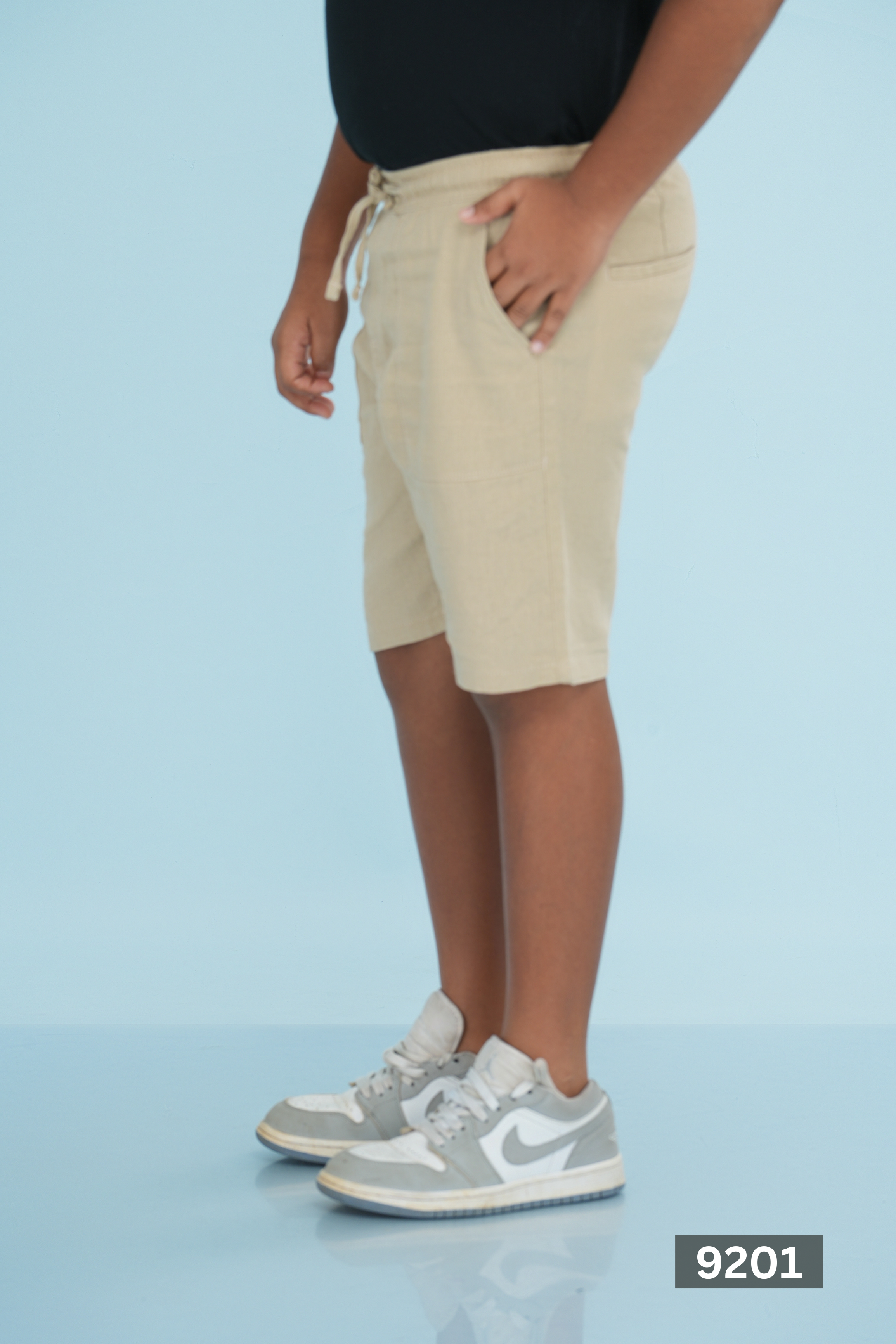Kids' Linen Rayon Regular Shorts – Beige | AnationZ Junior