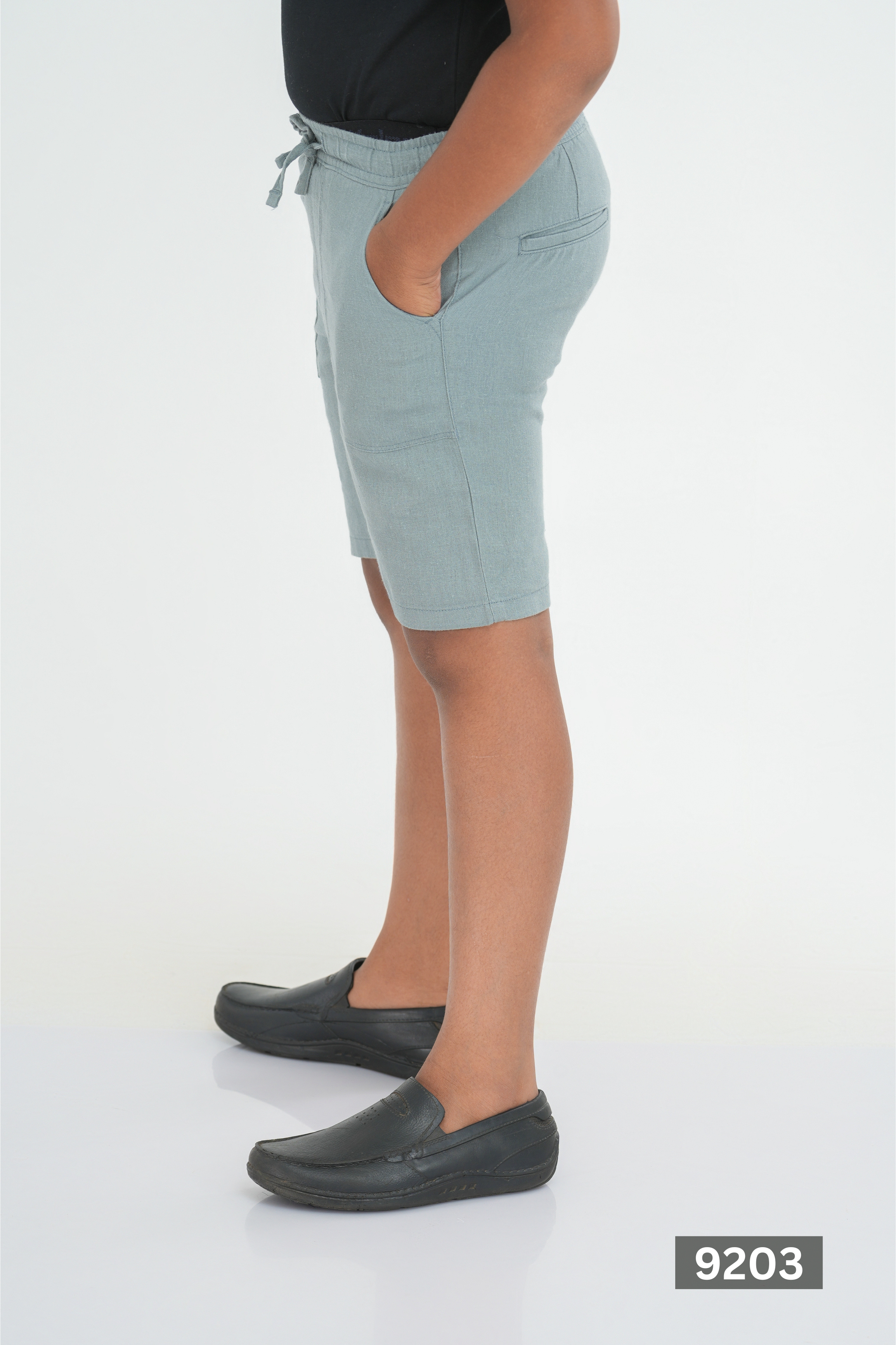 Kids' Linen Rayon Regular Shorts – Grey | AnationZ Junior