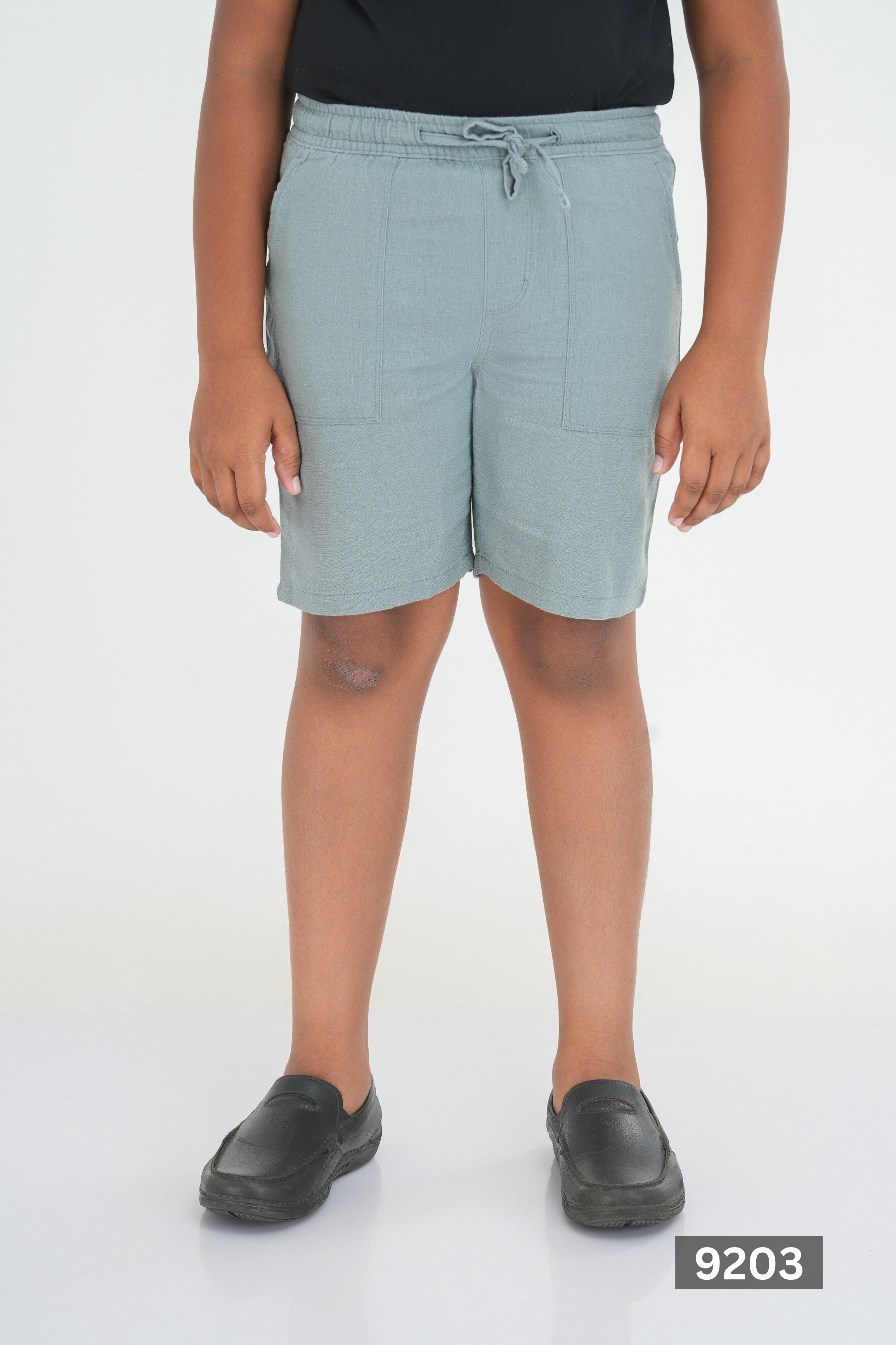 Kids' Linen Rayon Regular Shorts – Grey | AnationZ Junior
