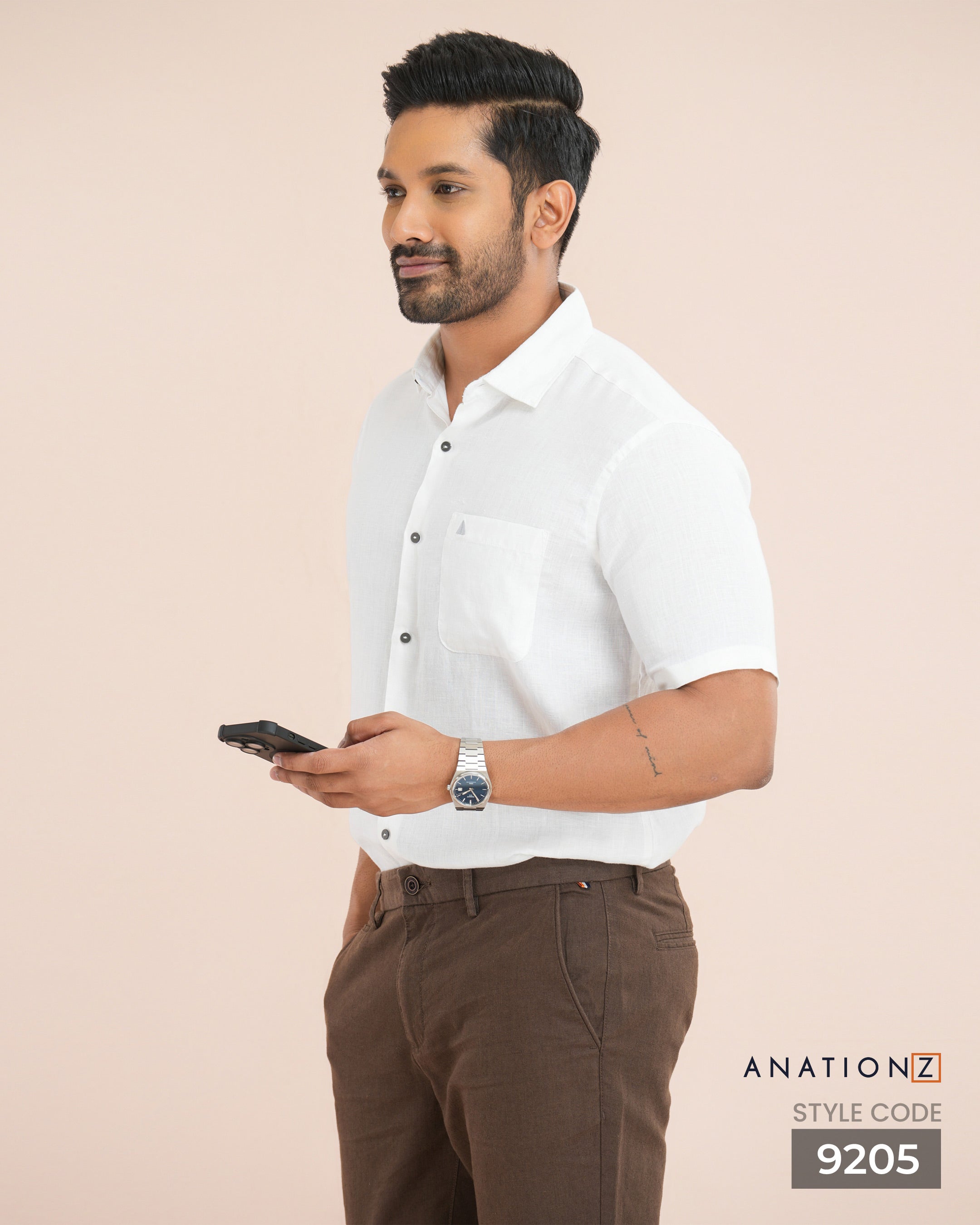Premium Hemp Short Sleeve Shirt - White