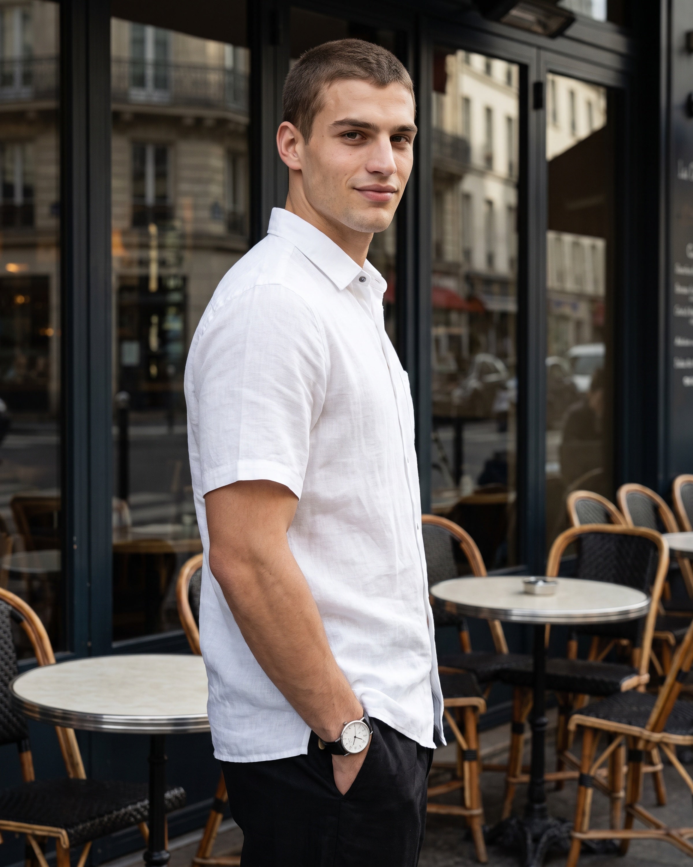 AnationZ Reserve Hemp Short Sleeve Shirt - Alpine White Sri Lanka