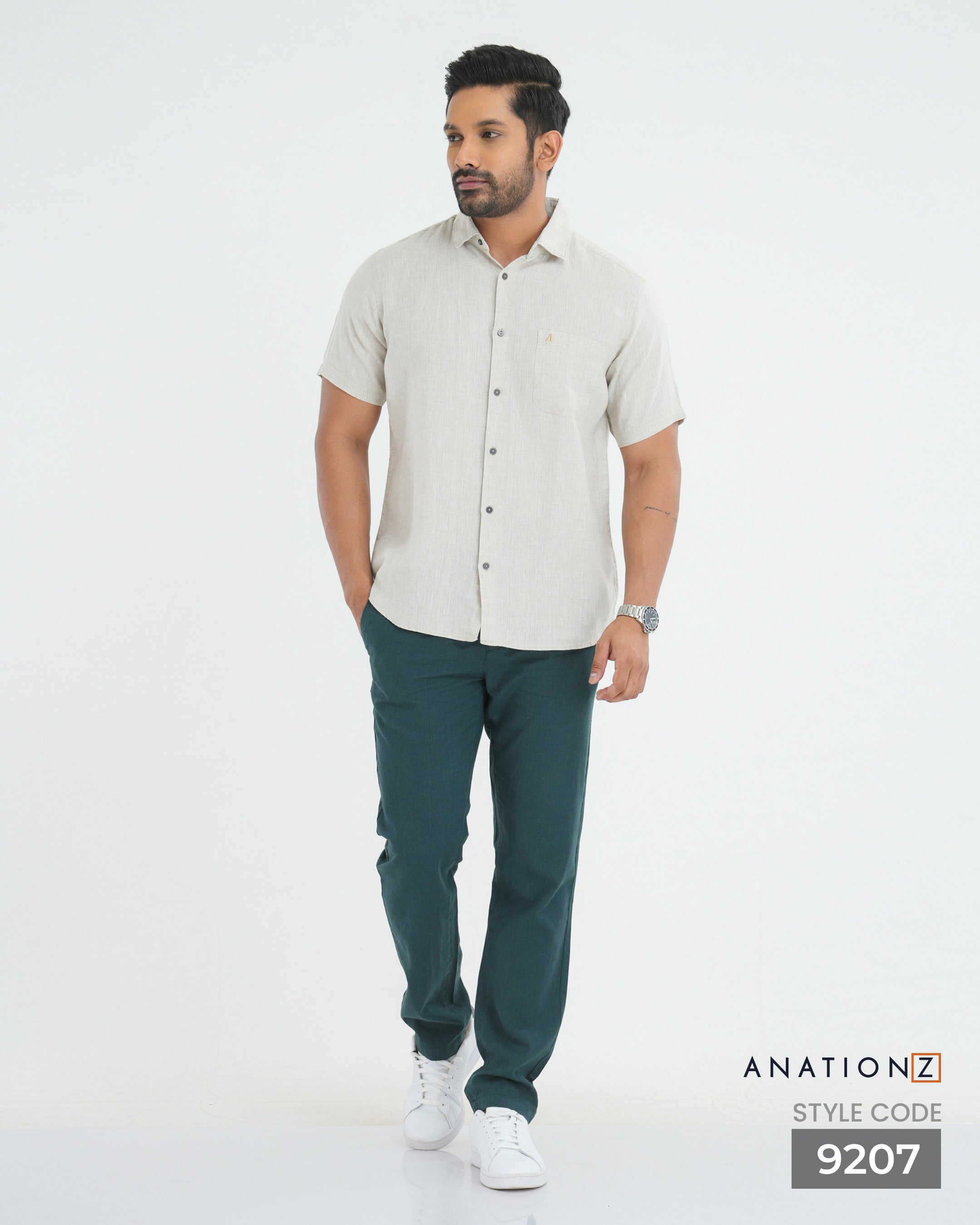 Premium Hemp Short Sleeve Shirt - Natural