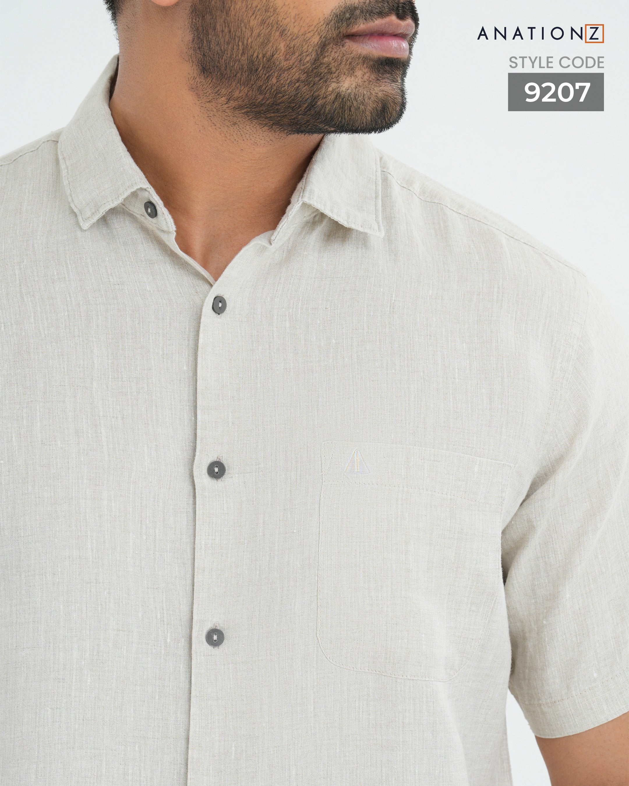 Premium Hemp Short Sleeve Shirt - Natural