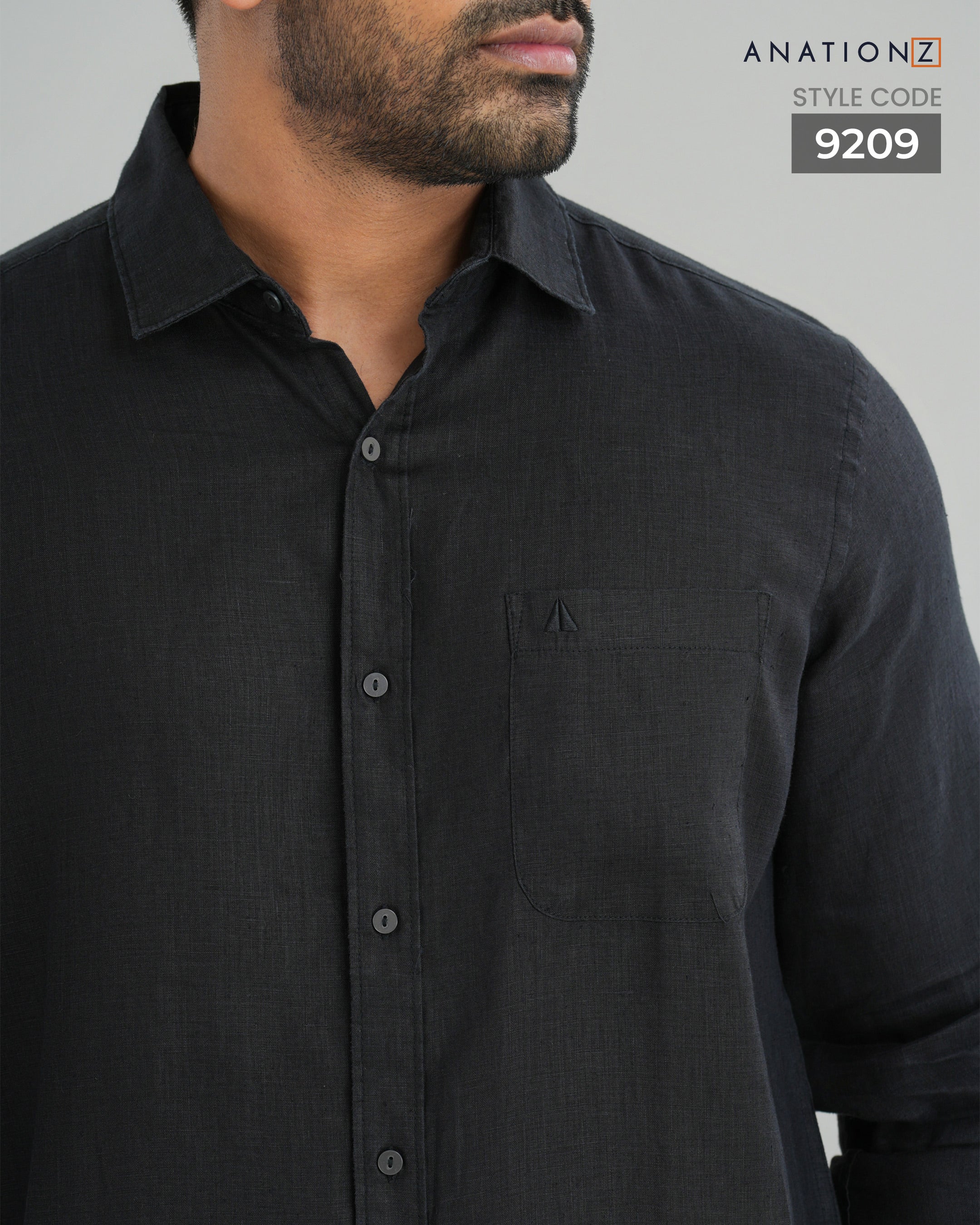Premium Hemp Long Sleeve Shirt - Black