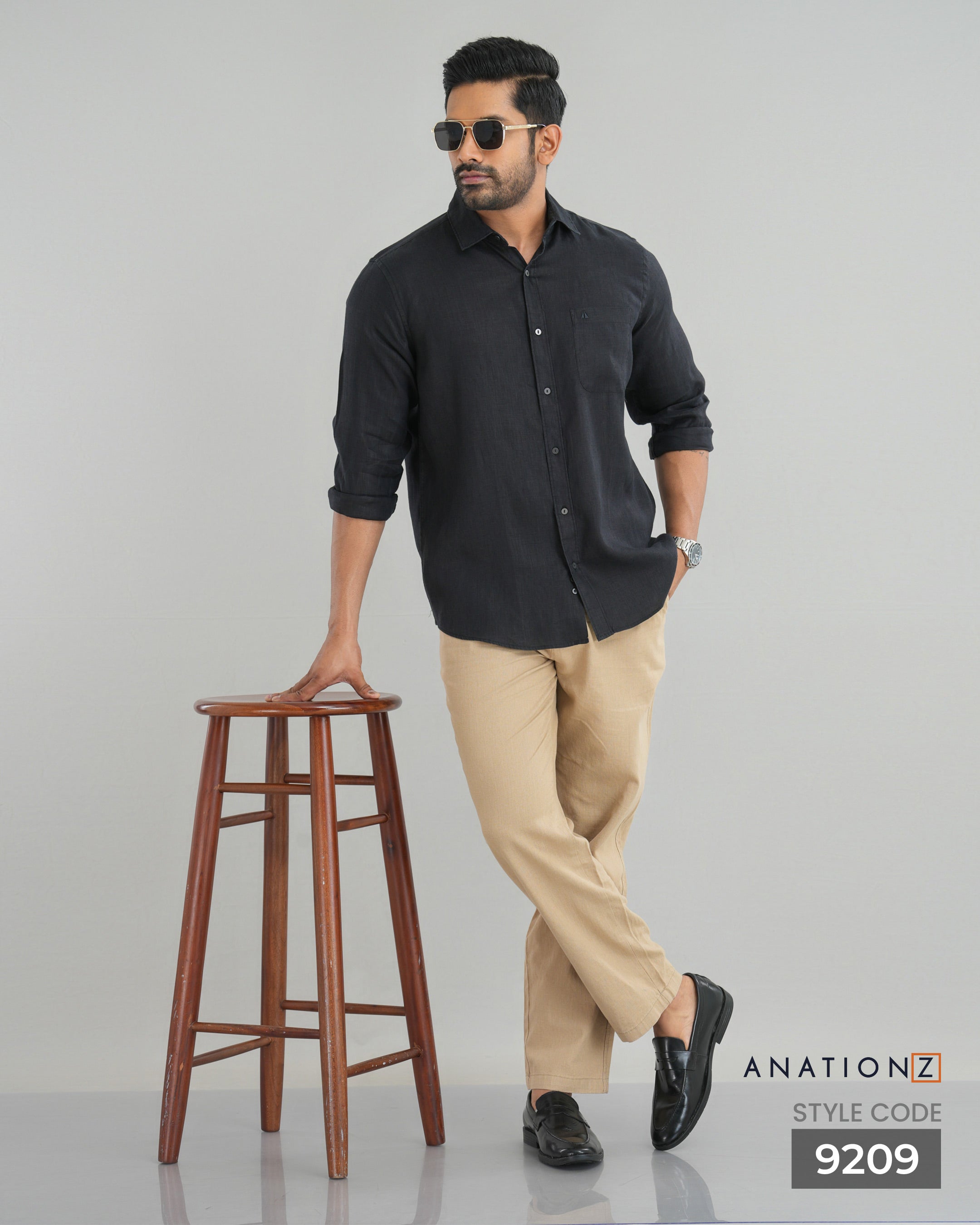 Premium Hemp Long Sleeve Shirt - Black