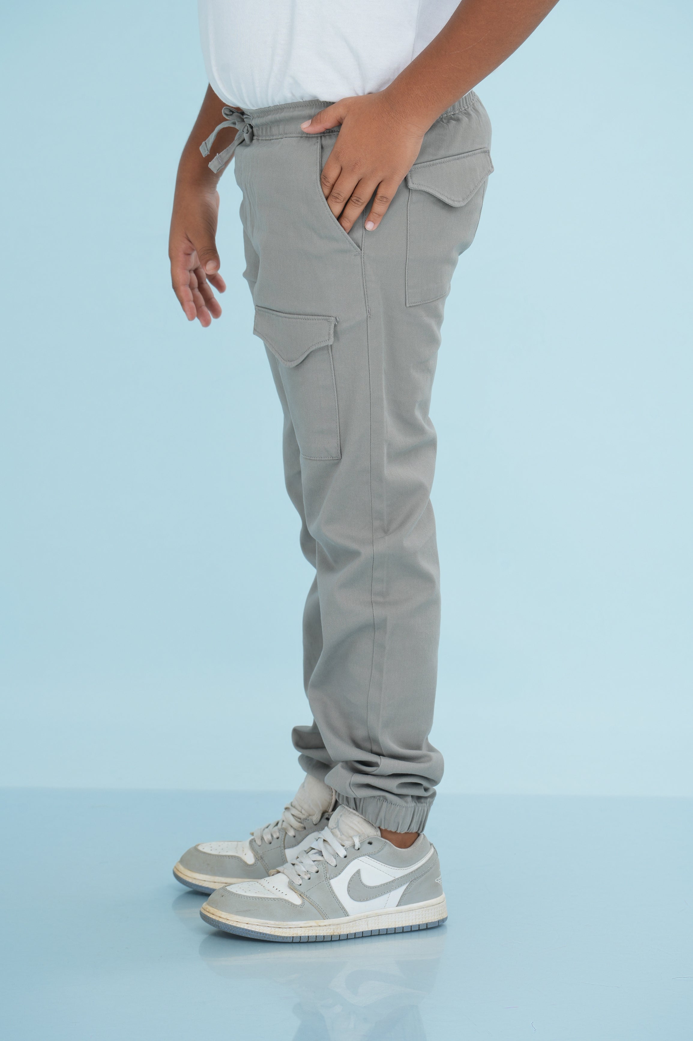 Kids' Twill Essential Pant – Grey | AnationZ Junior