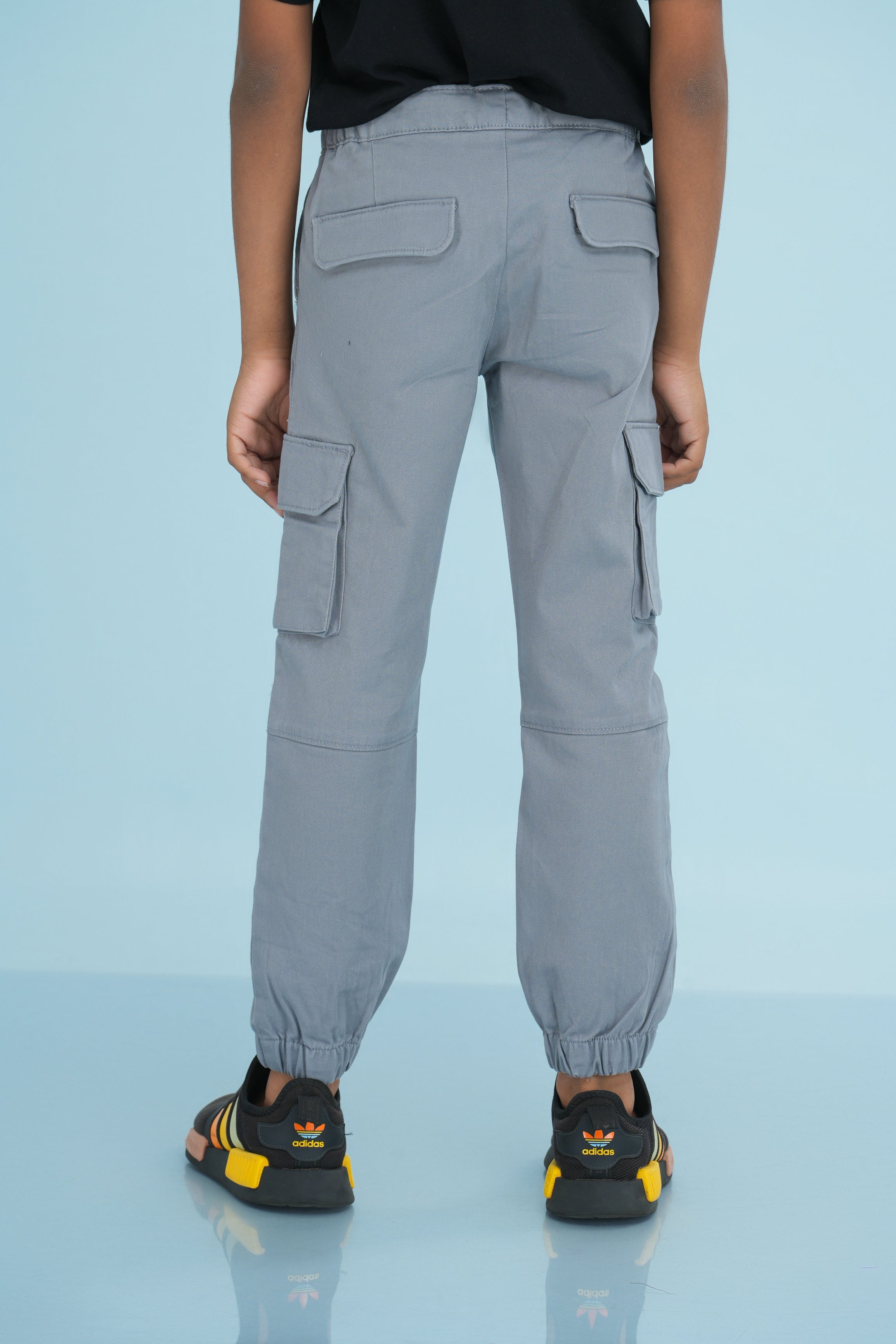 Kids' Twill Essential Cargo Pant – Light Grey | AnationZ Junior