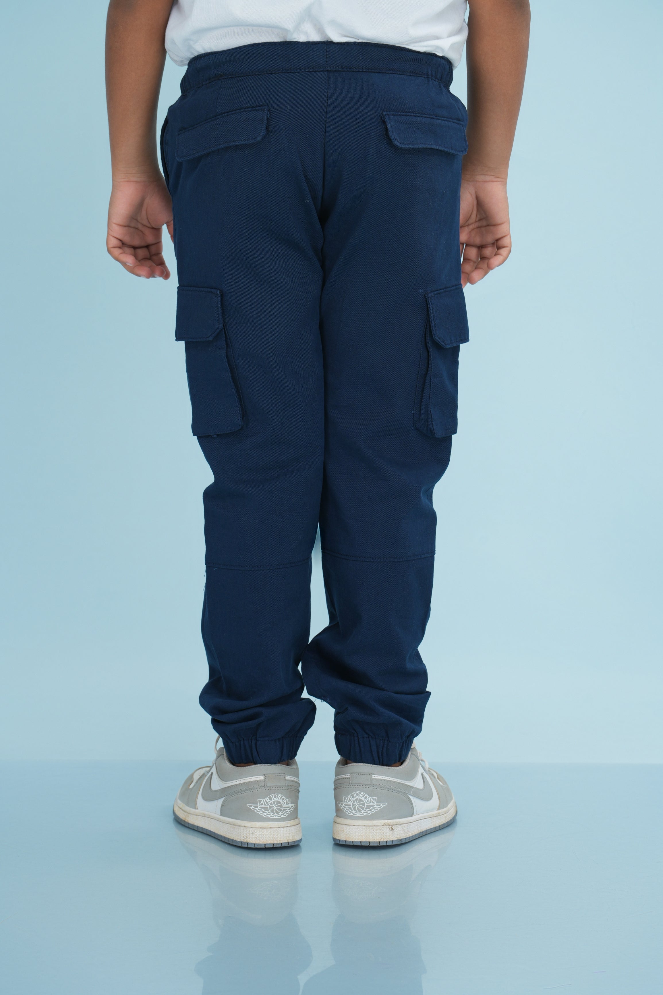 Kids' Twill Essential Cargo Bottom – Dark Blue | AnationZ Junior