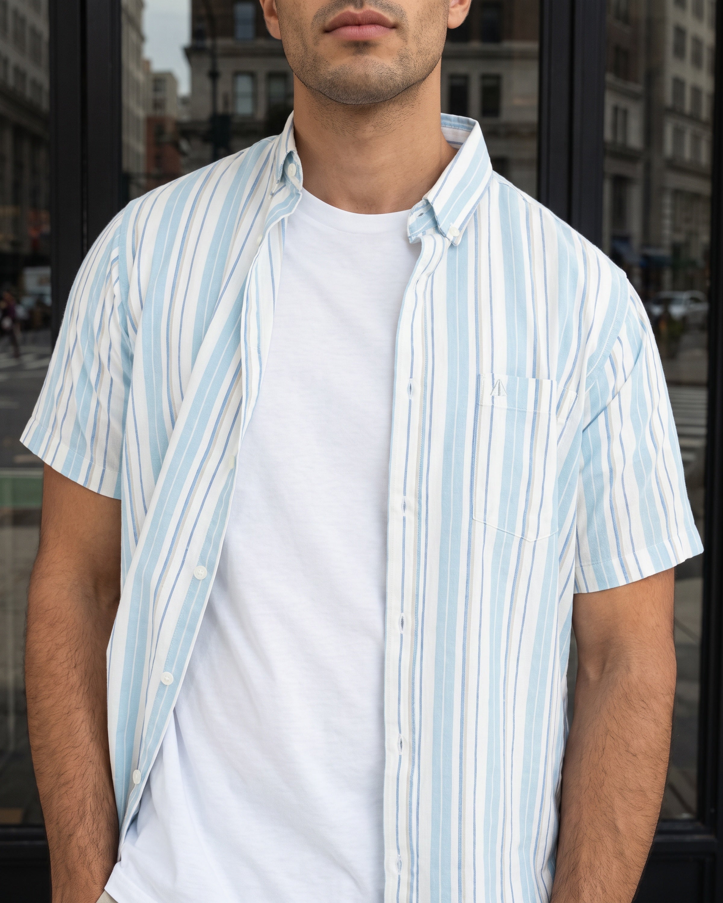 AnationZ Heritage Linen Button-Down Shirt - Open Sky Sri Lanka