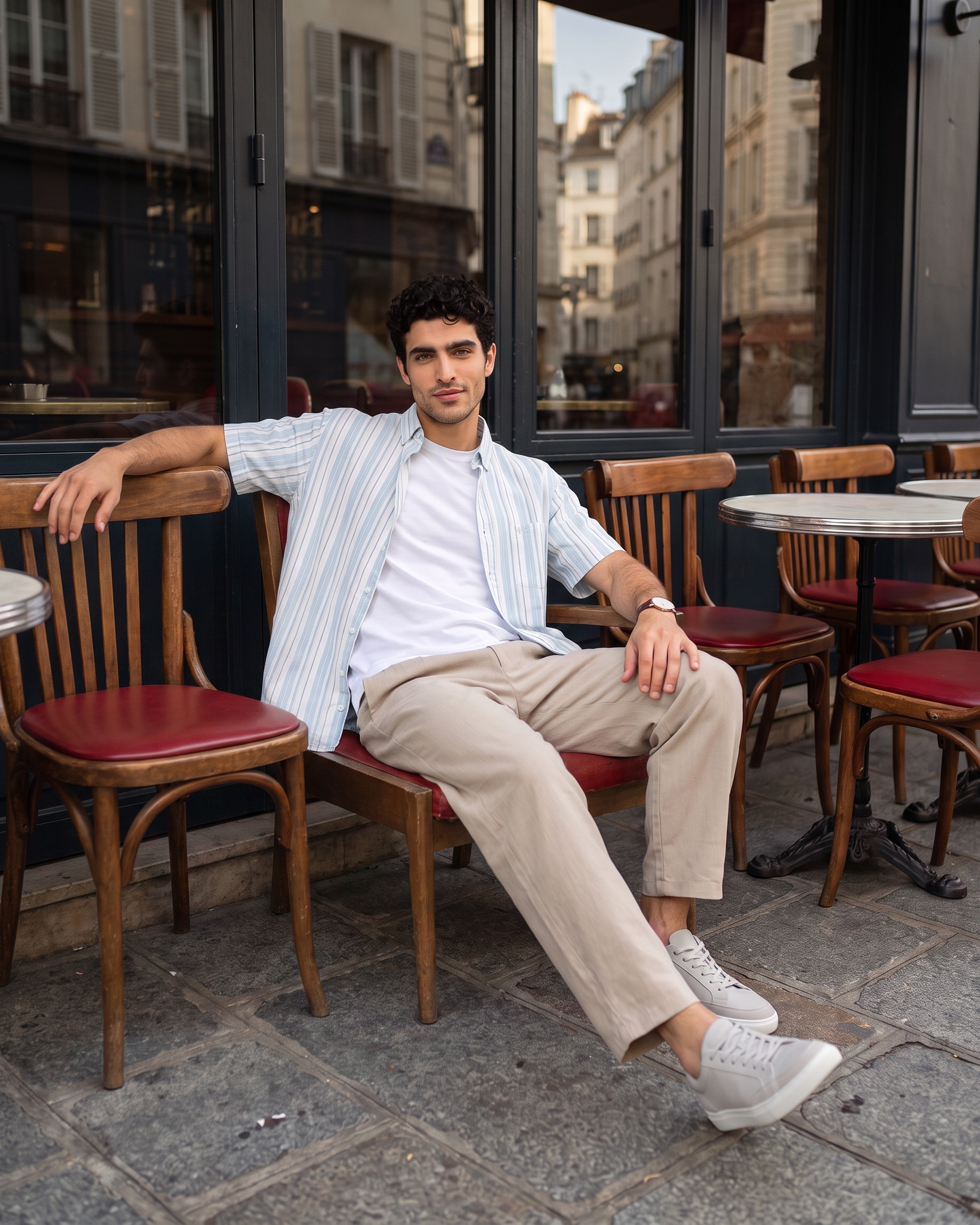 AnationZ Heritage Linen Button-Down Shirt - Open Sky Sri Lanka