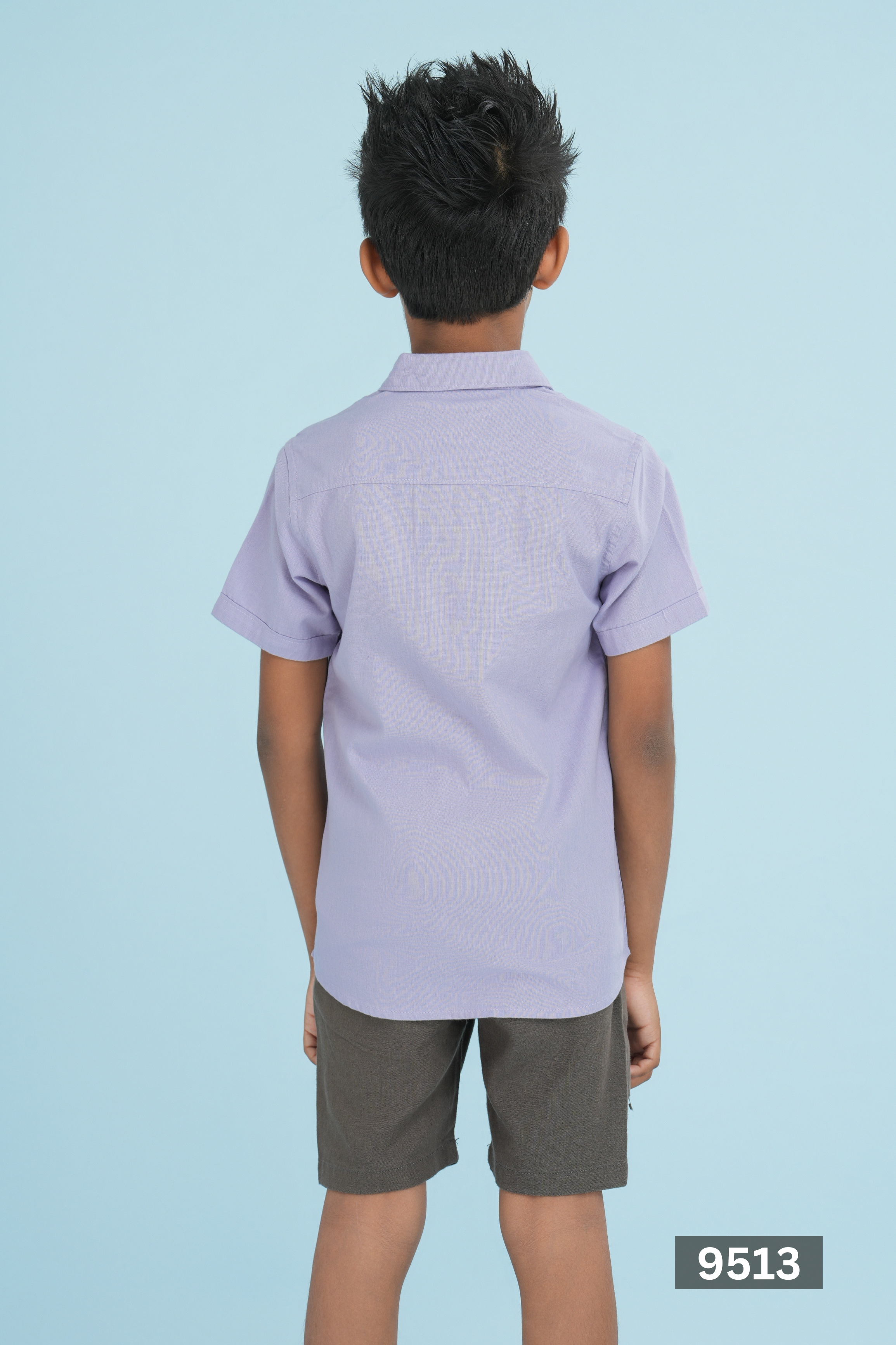 Kids' Linen Cuban Collar Shirt – Dusty Lilac | AnationZ Junior