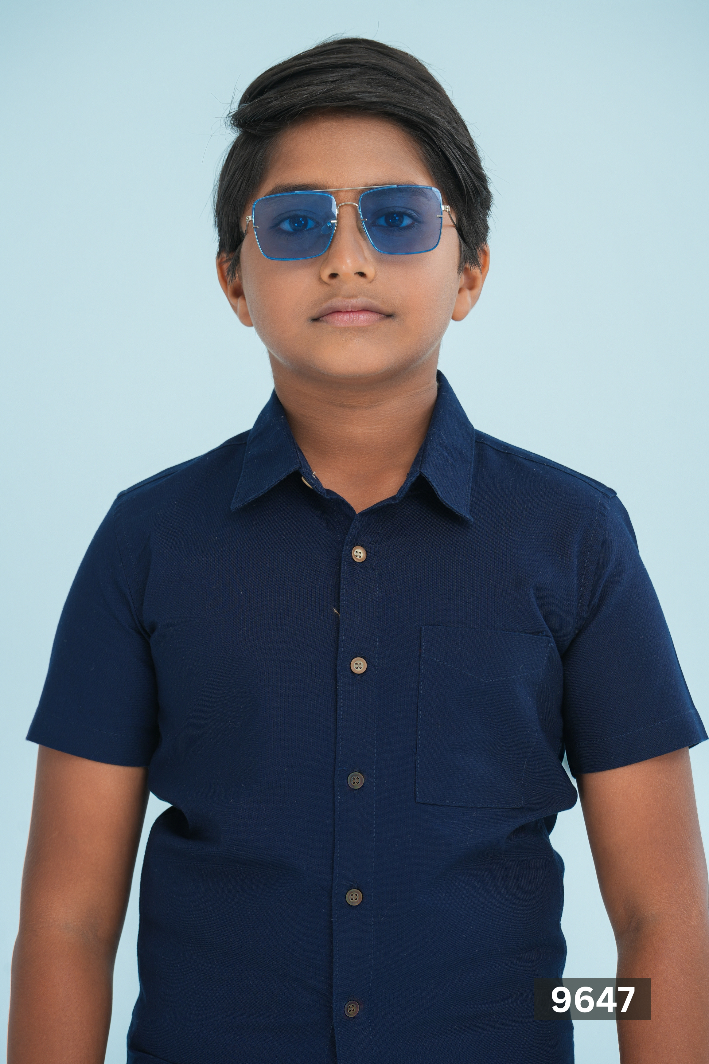 Kids' Oxford Cotton Shirt – Navy | AnationZ Junior