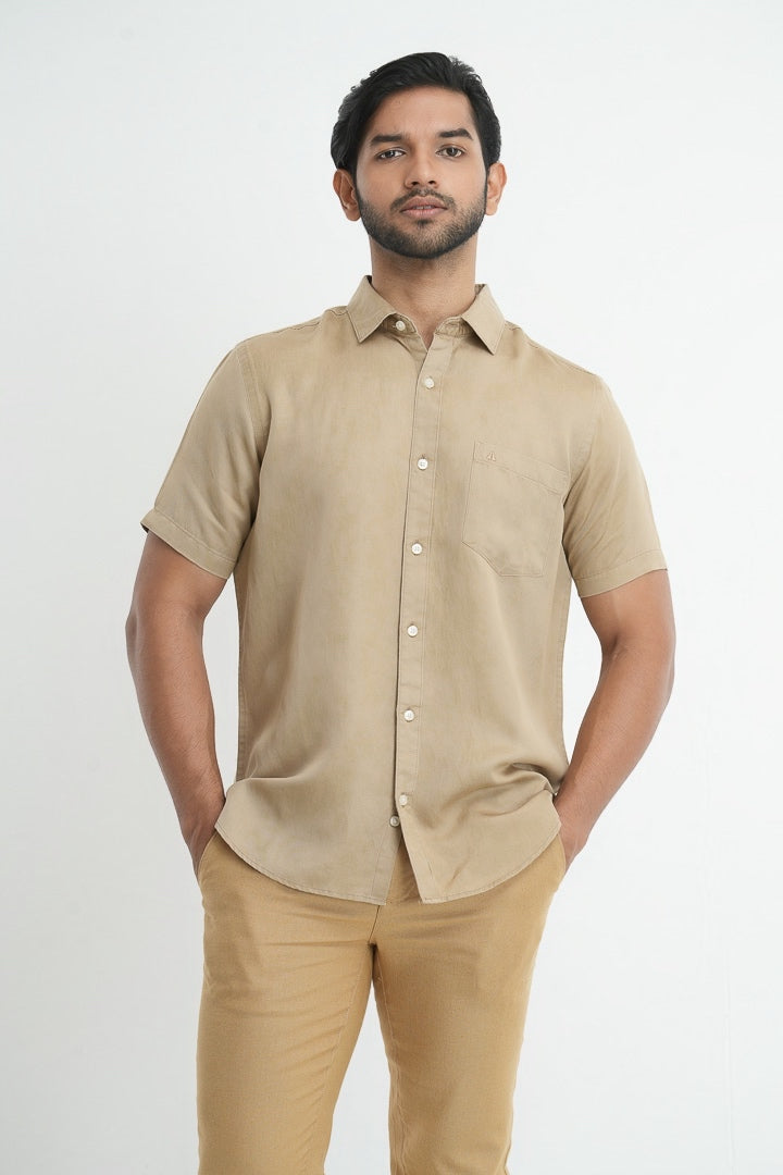 Tencel Hemp Shirt - Beige