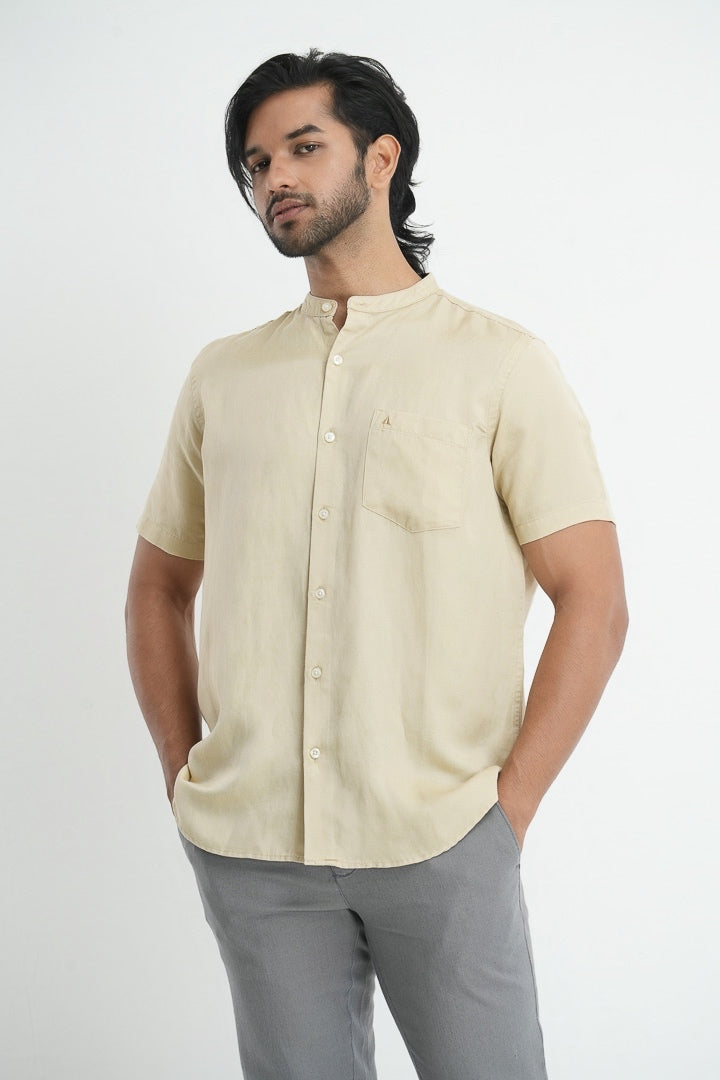 Tencel Hemp Shirt - Light brown