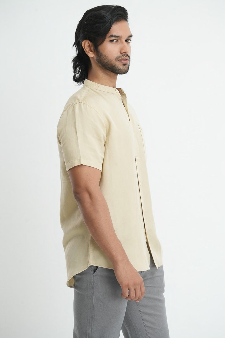 Tencel Hemp Shirt - Light brown
