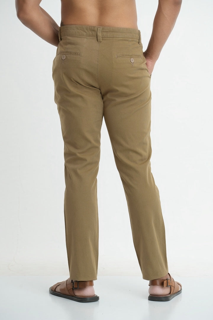 ESSENTIAL CHINOS SLIM FIT PANT - KHAKI