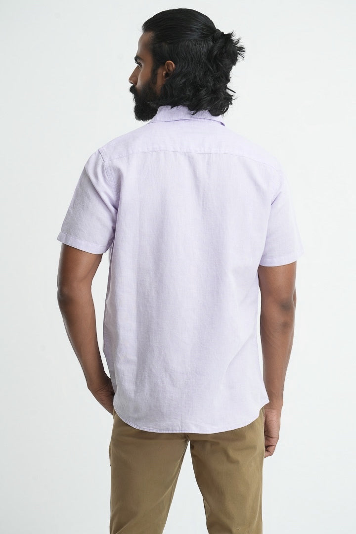 Classic Linen Cotton Shirt - Violet